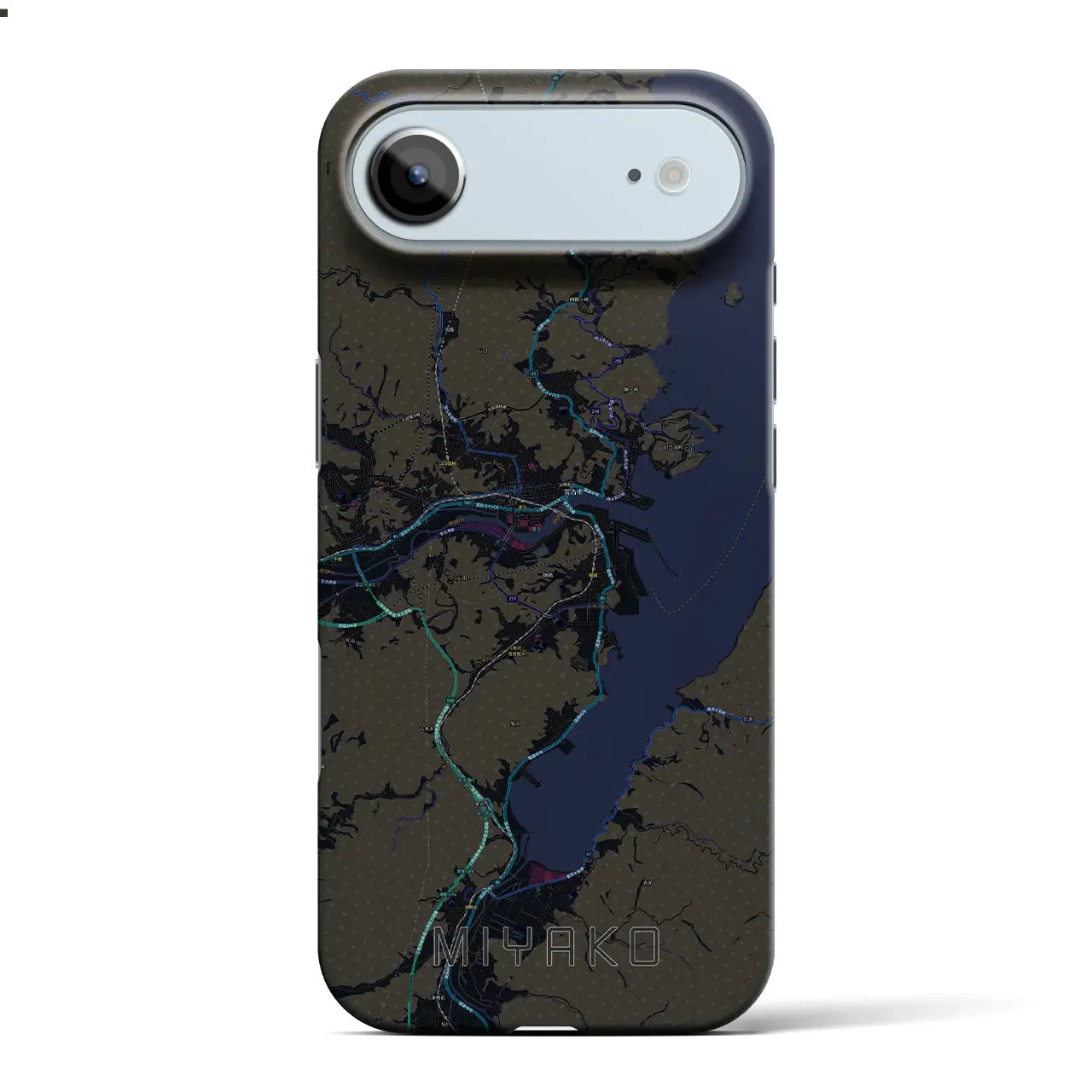 【宮古(岩手県)】地図柄iPhoneケース(バックカバータイプ)