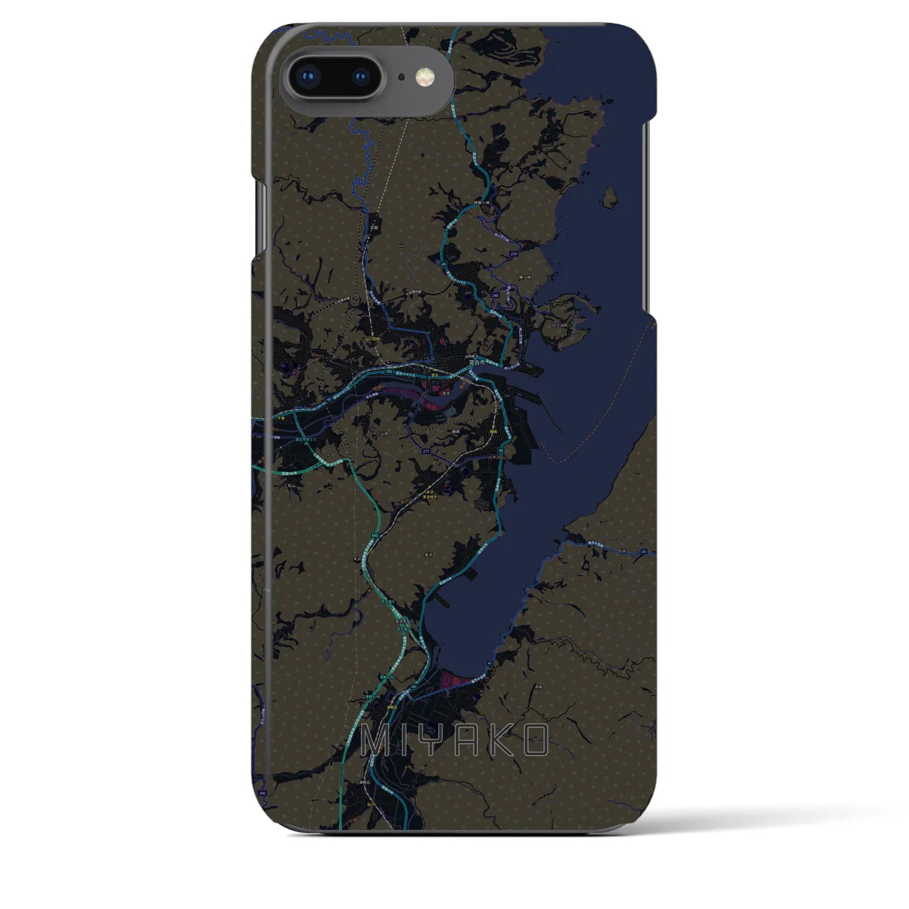 【宮古(岩手県)】地図柄iPhoneケース(バックカバータイプ)