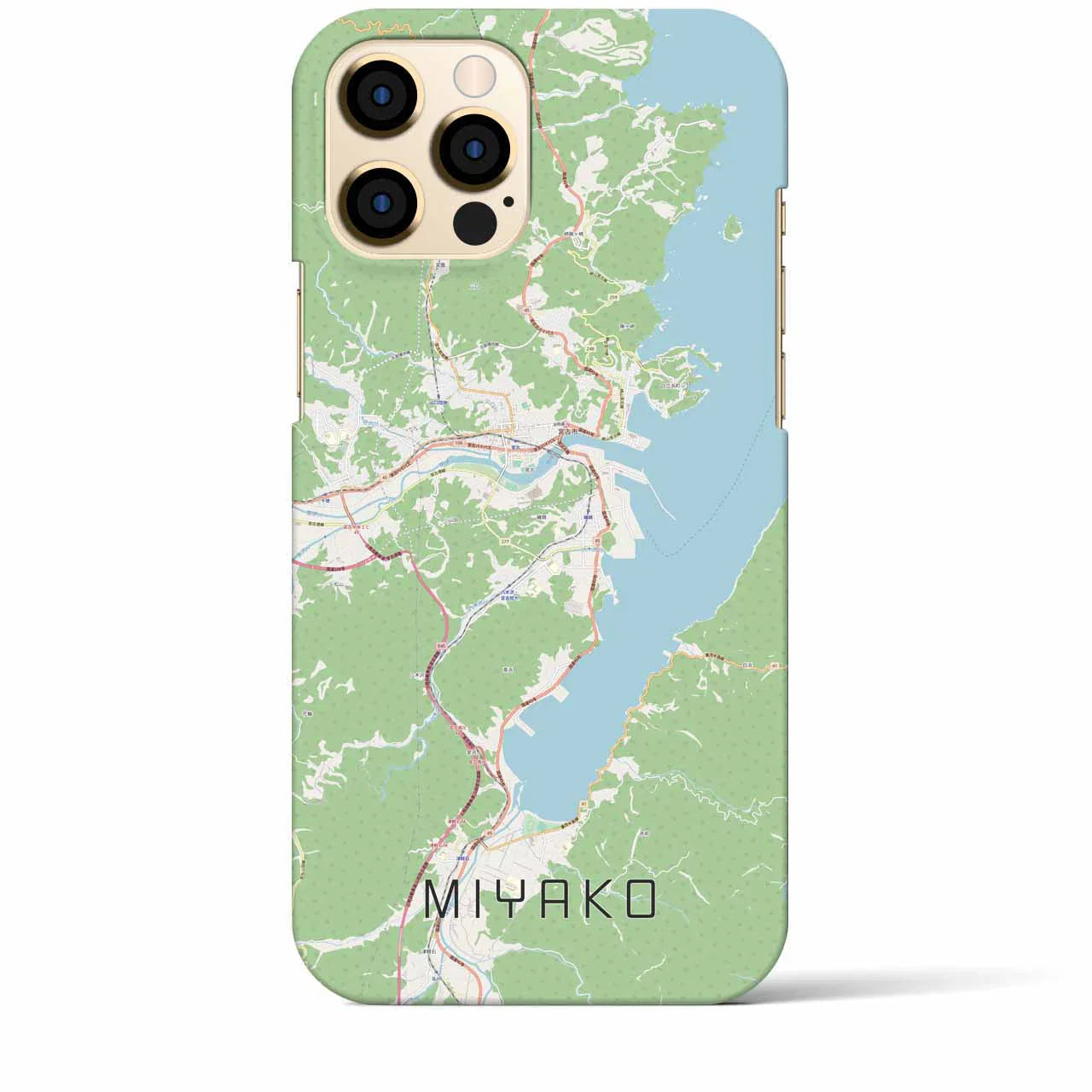 【宮古(岩手県)】地図柄iPhoneケース(バックカバータイプ)