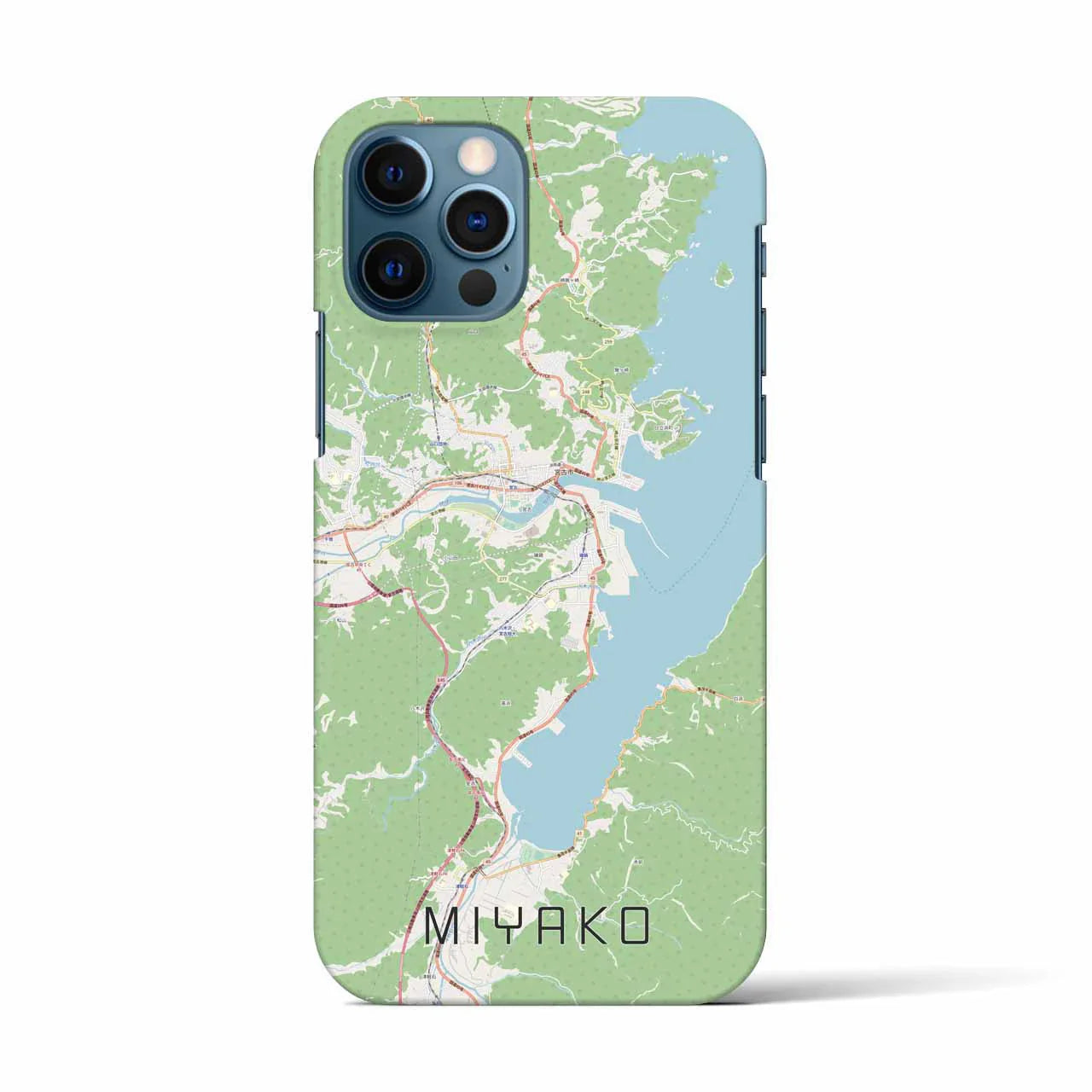 【宮古(岩手県)】地図柄iPhoneケース(バックカバータイプ)