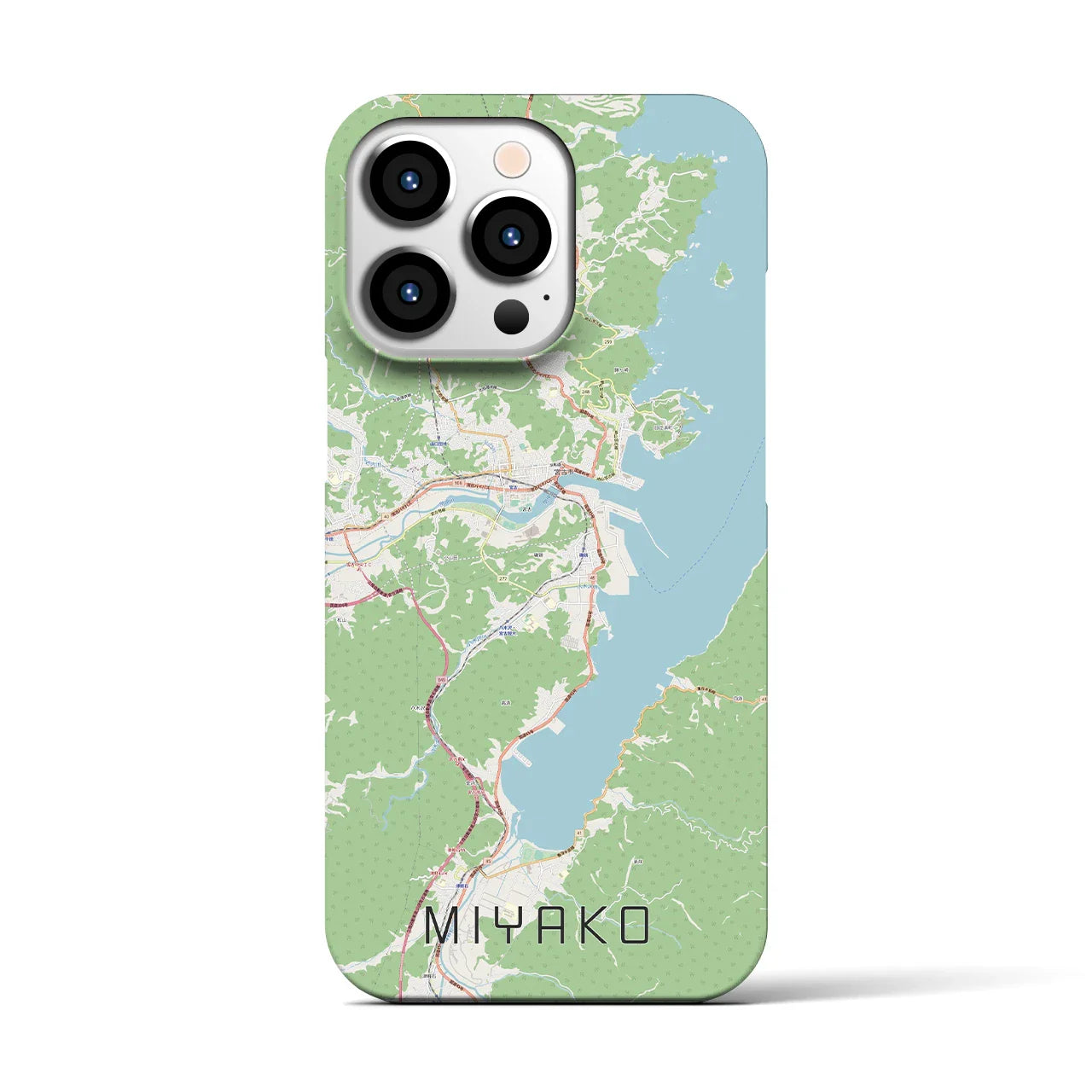 【宮古(岩手県)】地図柄iPhoneケース(バックカバータイプ)