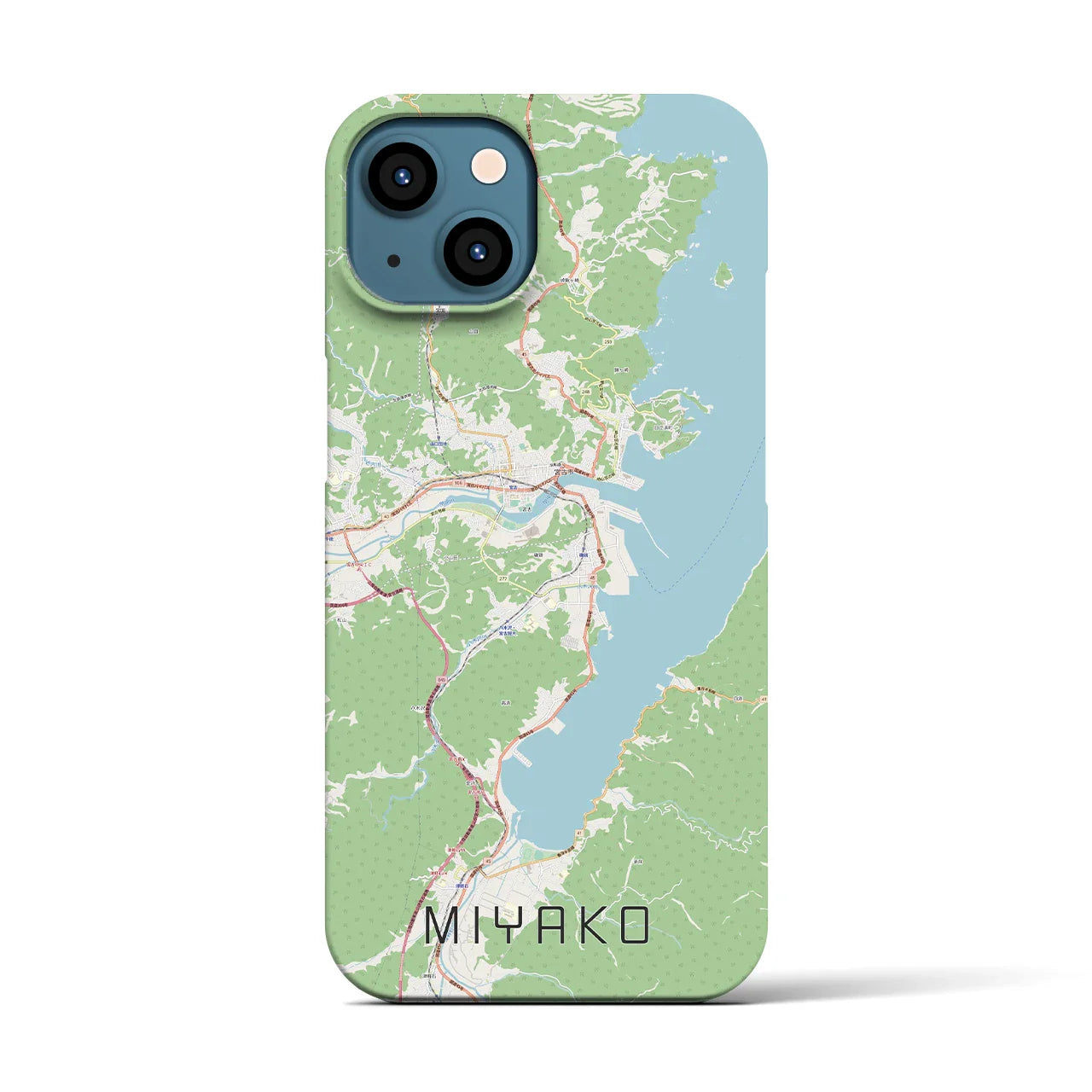 【宮古(岩手県)】地図柄iPhoneケース(バックカバータイプ)