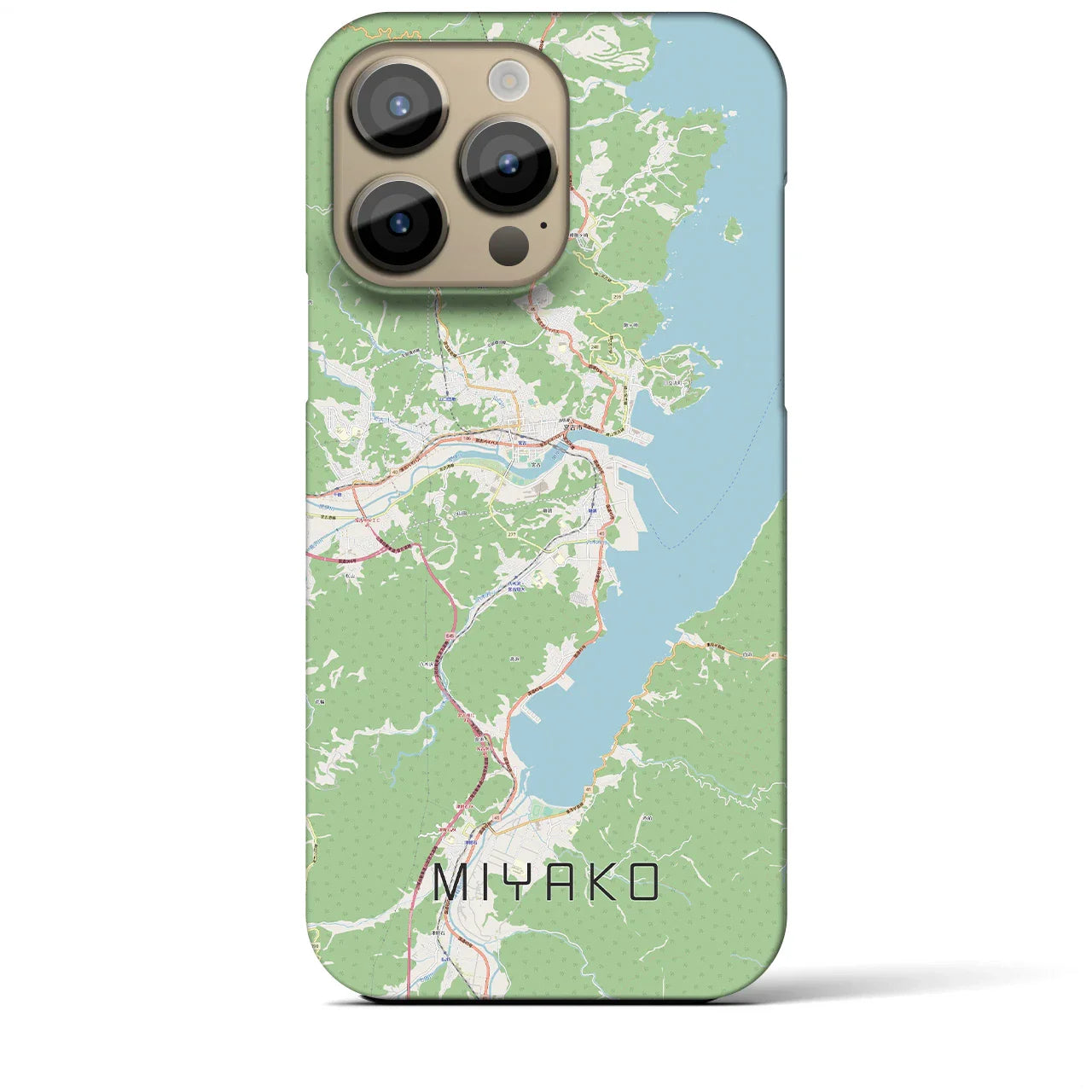 【宮古(岩手県)】地図柄iPhoneケース(バックカバータイプ)