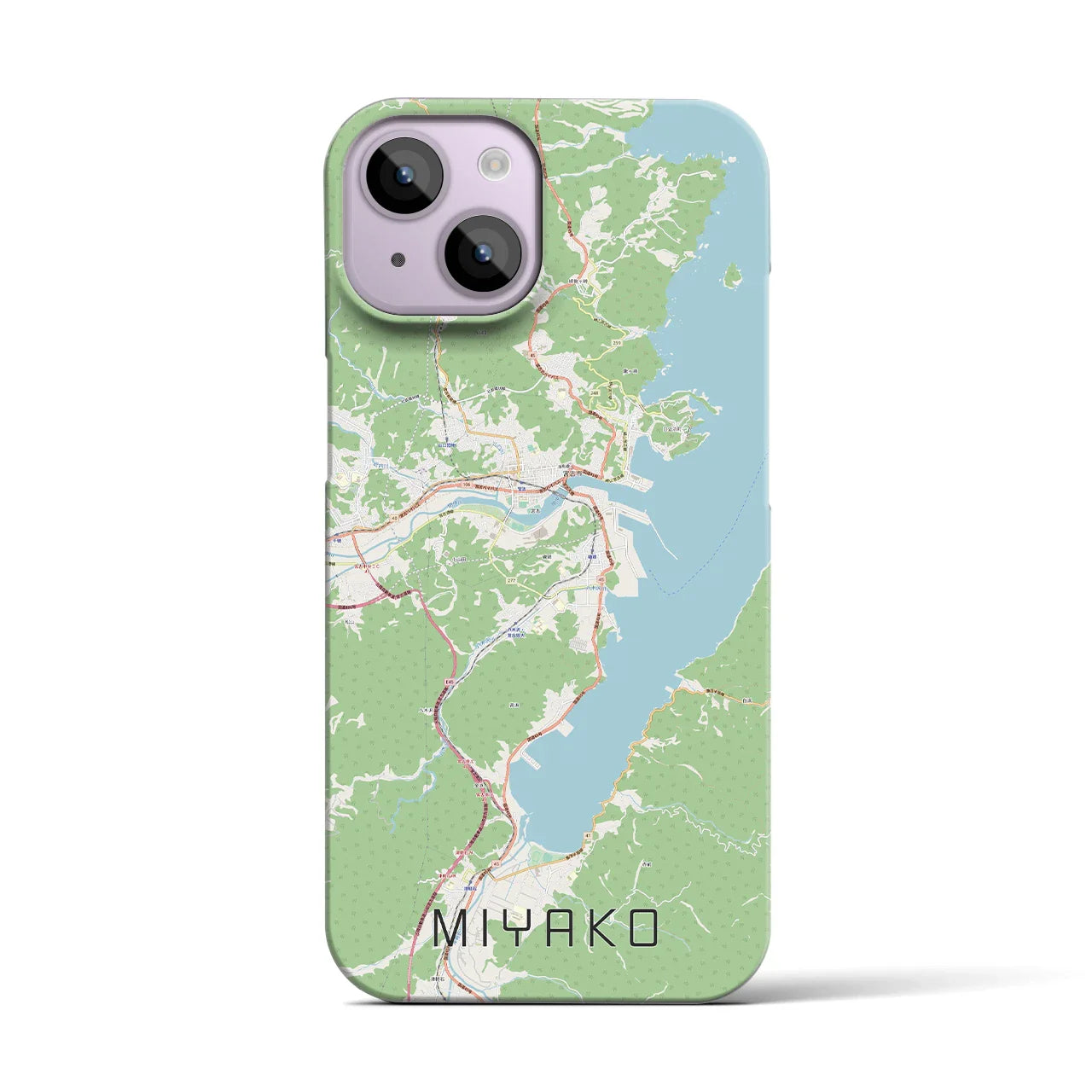 【宮古(岩手県)】地図柄iPhoneケース(バックカバータイプ)