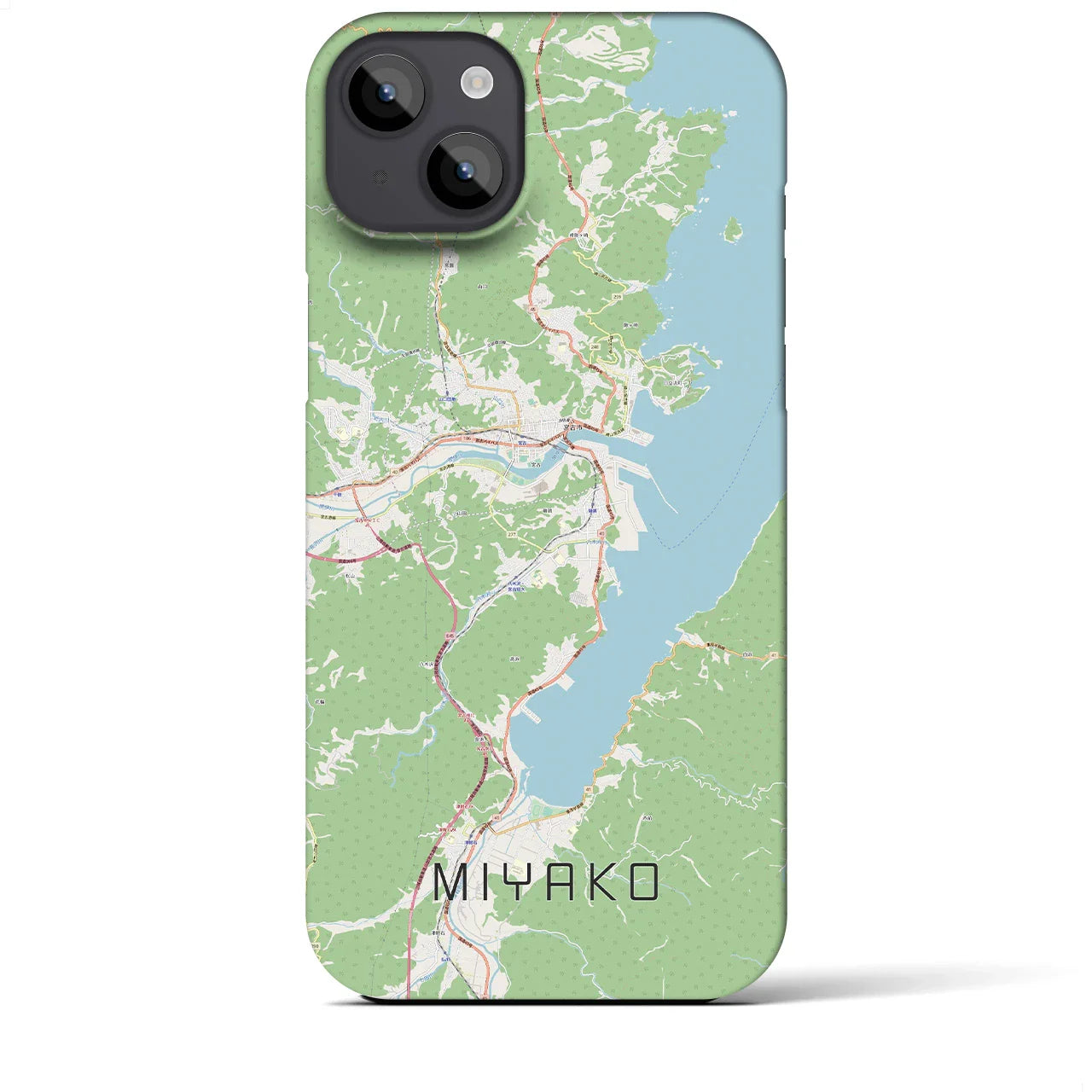 【宮古(岩手県)】地図柄iPhoneケース(バックカバータイプ)