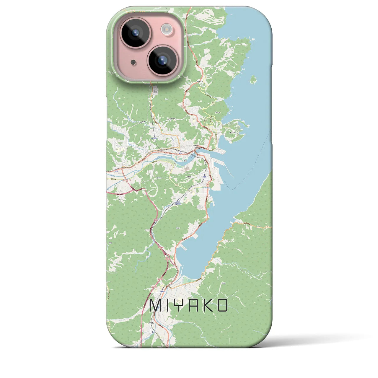 【宮古(岩手県)】地図柄iPhoneケース(バックカバータイプ)