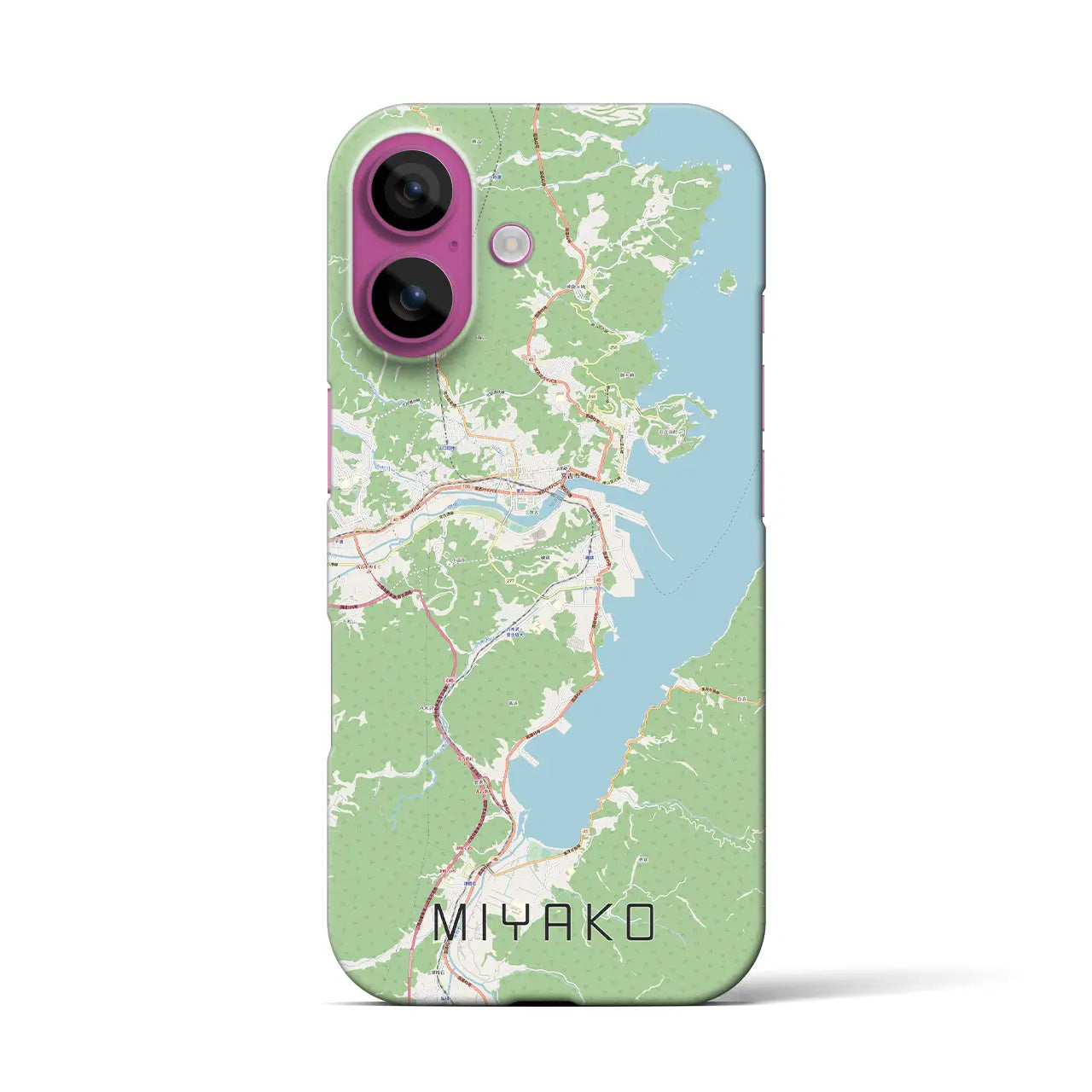 【宮古(岩手県)】地図柄iPhoneケース(バックカバータイプ)
