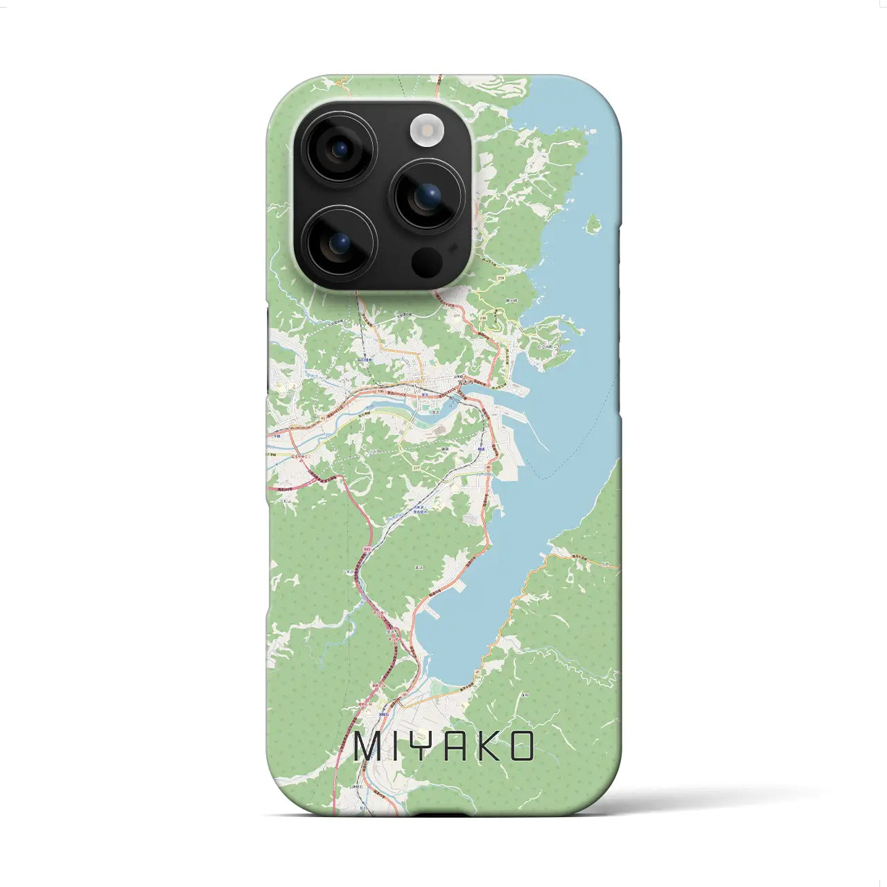 【宮古(岩手県)】地図柄iPhoneケース(バックカバータイプ)