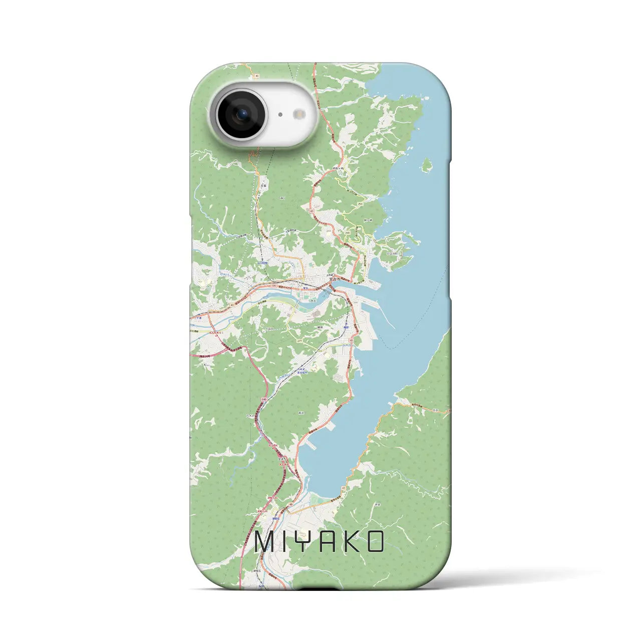 【宮古(岩手県)】地図柄iPhoneケース(バックカバータイプ)