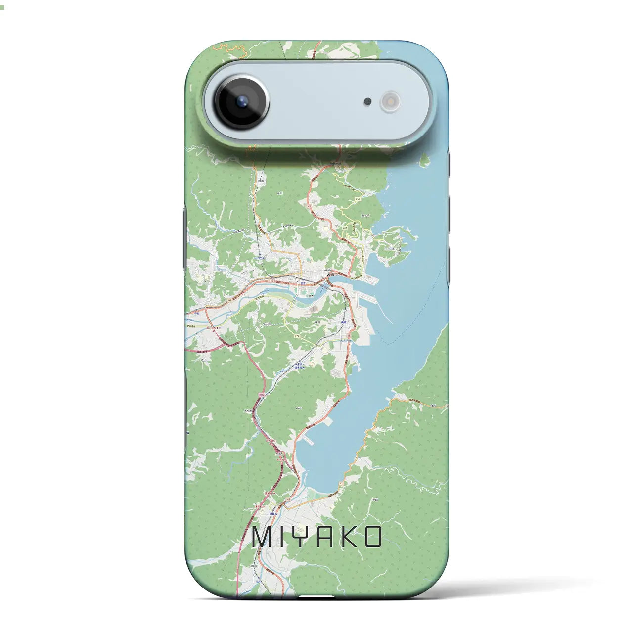 【宮古(岩手県)】地図柄iPhoneケース(バックカバータイプ)