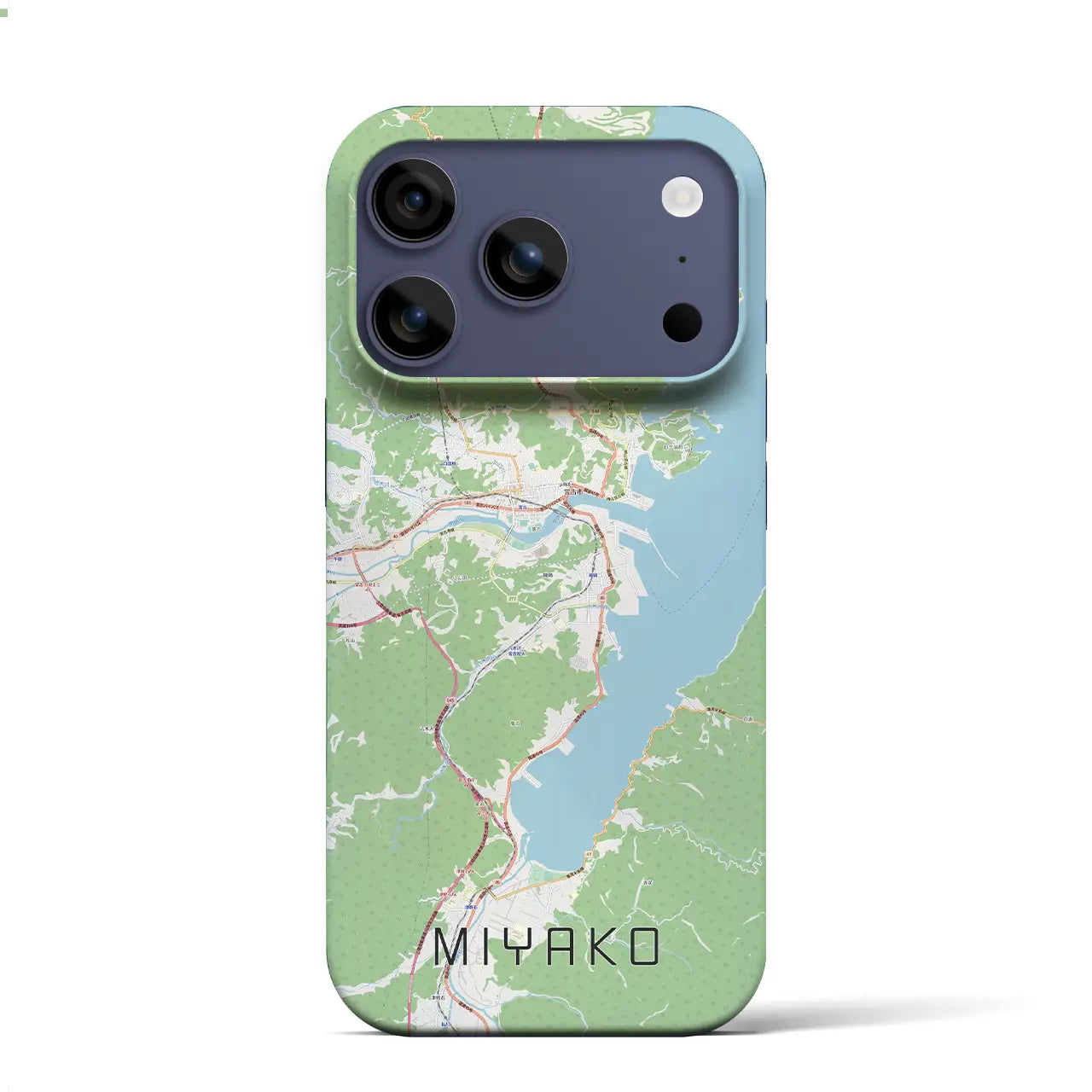 【宮古(岩手県)】地図柄iPhoneケース(バックカバータイプ)