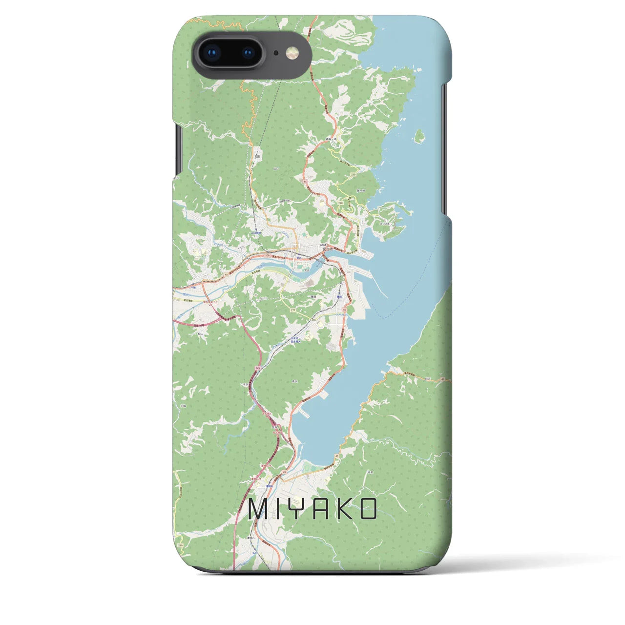【宮古(岩手県)】地図柄iPhoneケース(バックカバータイプ)