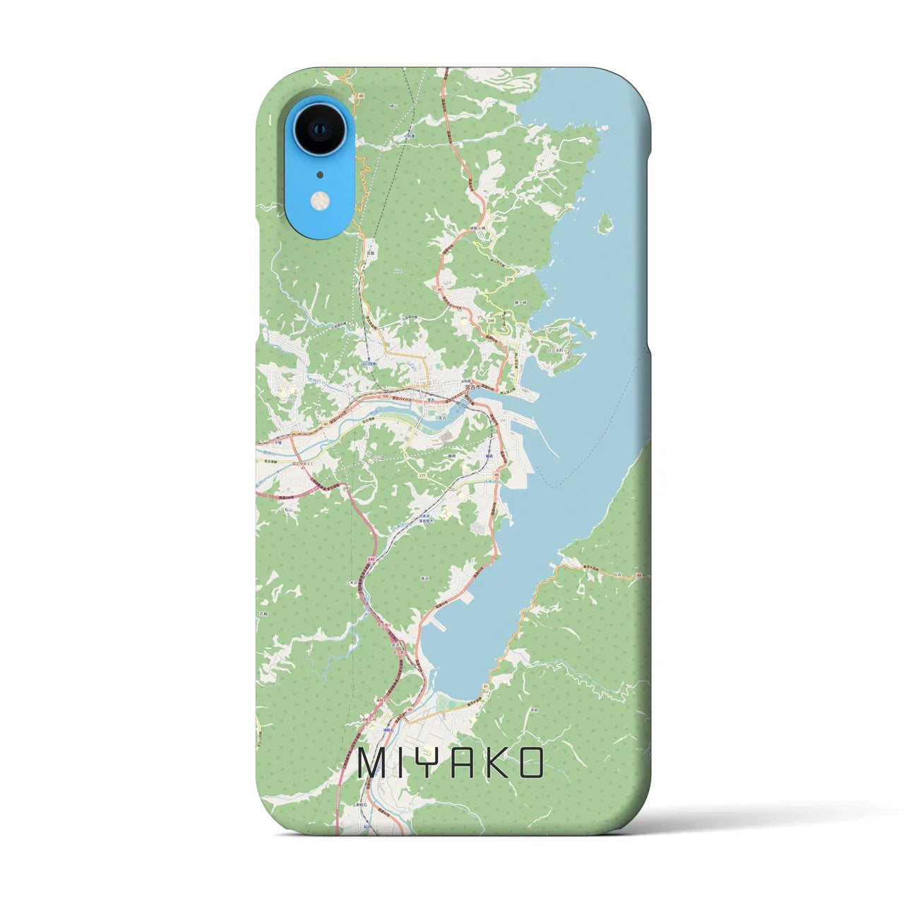 【宮古(岩手県)】地図柄iPhoneケース(バックカバータイプ)