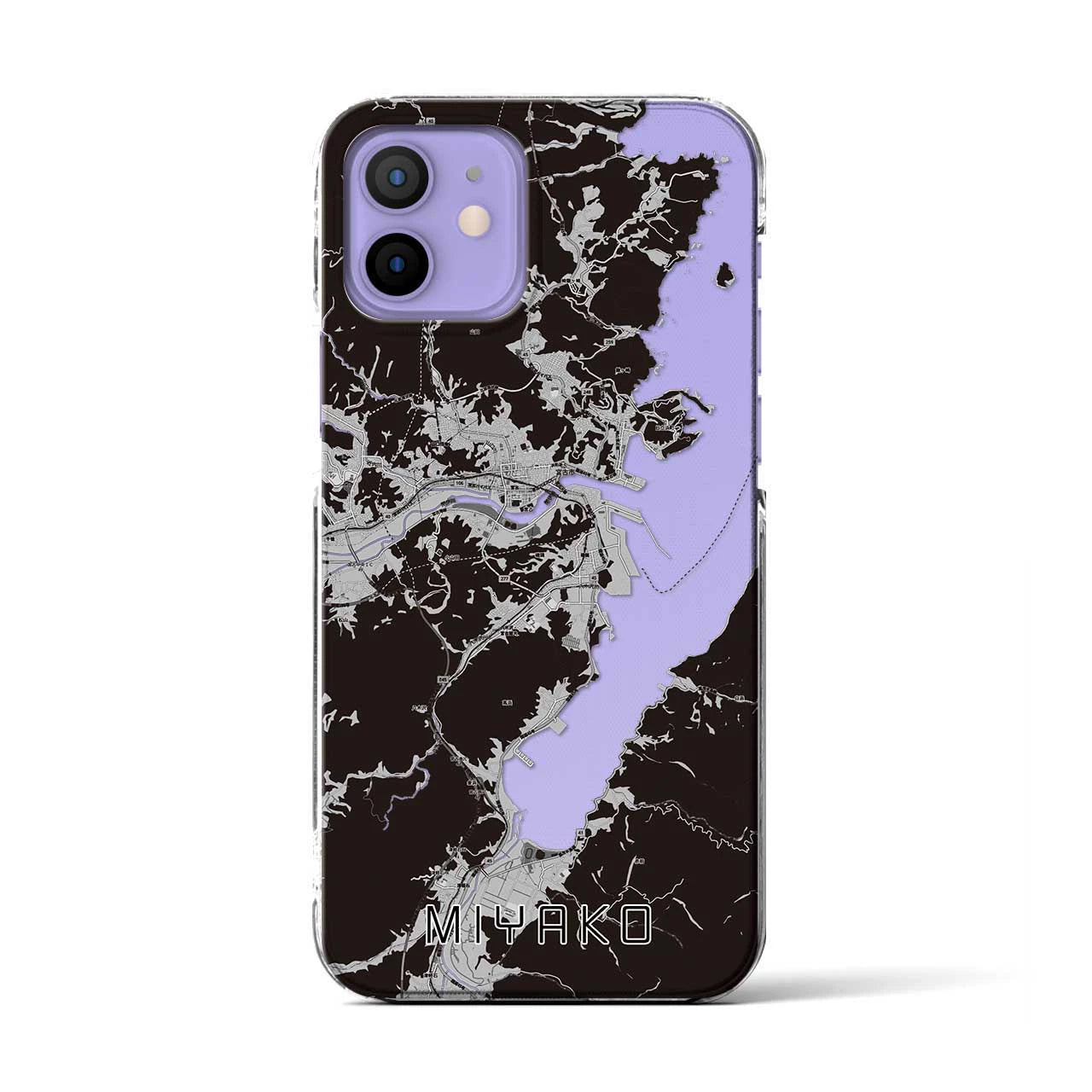 【宮古(岩手県)】地図柄iPhoneケース(クリアタイプ)