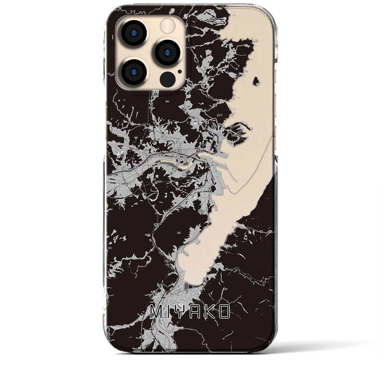 【宮古(岩手県)】地図柄iPhoneケース(クリアタイプ)