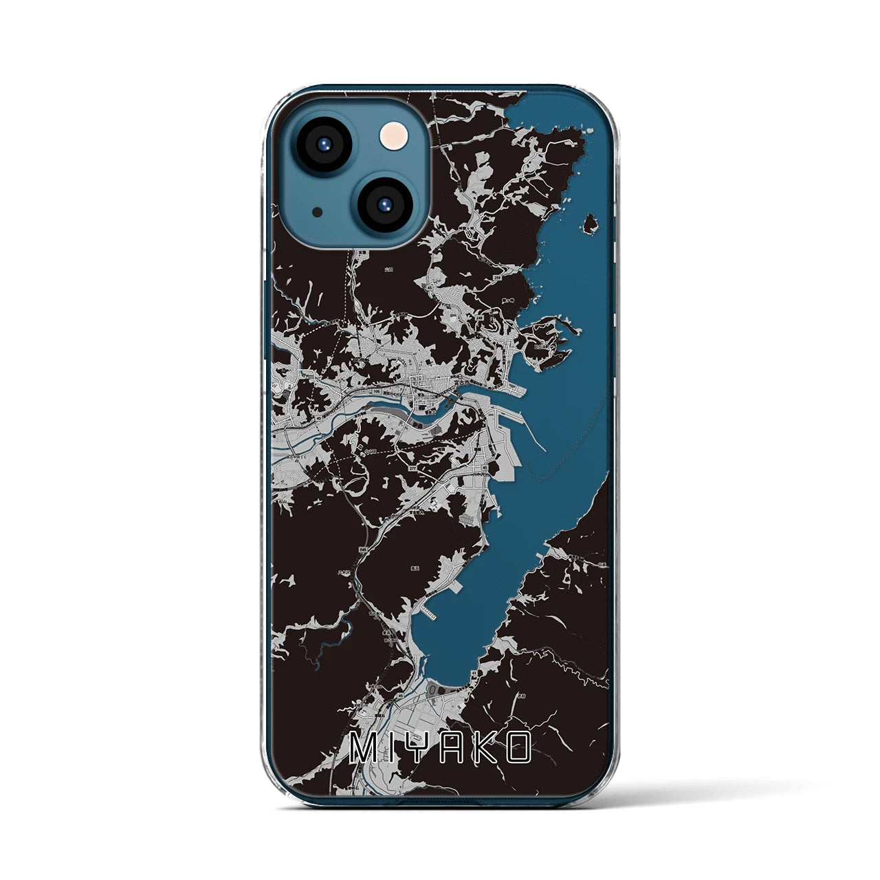 【宮古(岩手県)】地図柄iPhoneケース(クリアタイプ)