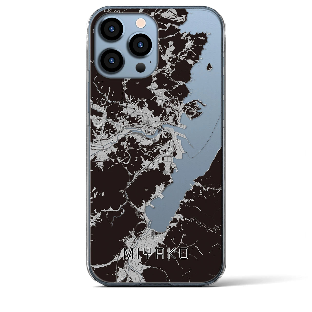 【宮古(岩手県)】地図柄iPhoneケース(クリアタイプ)