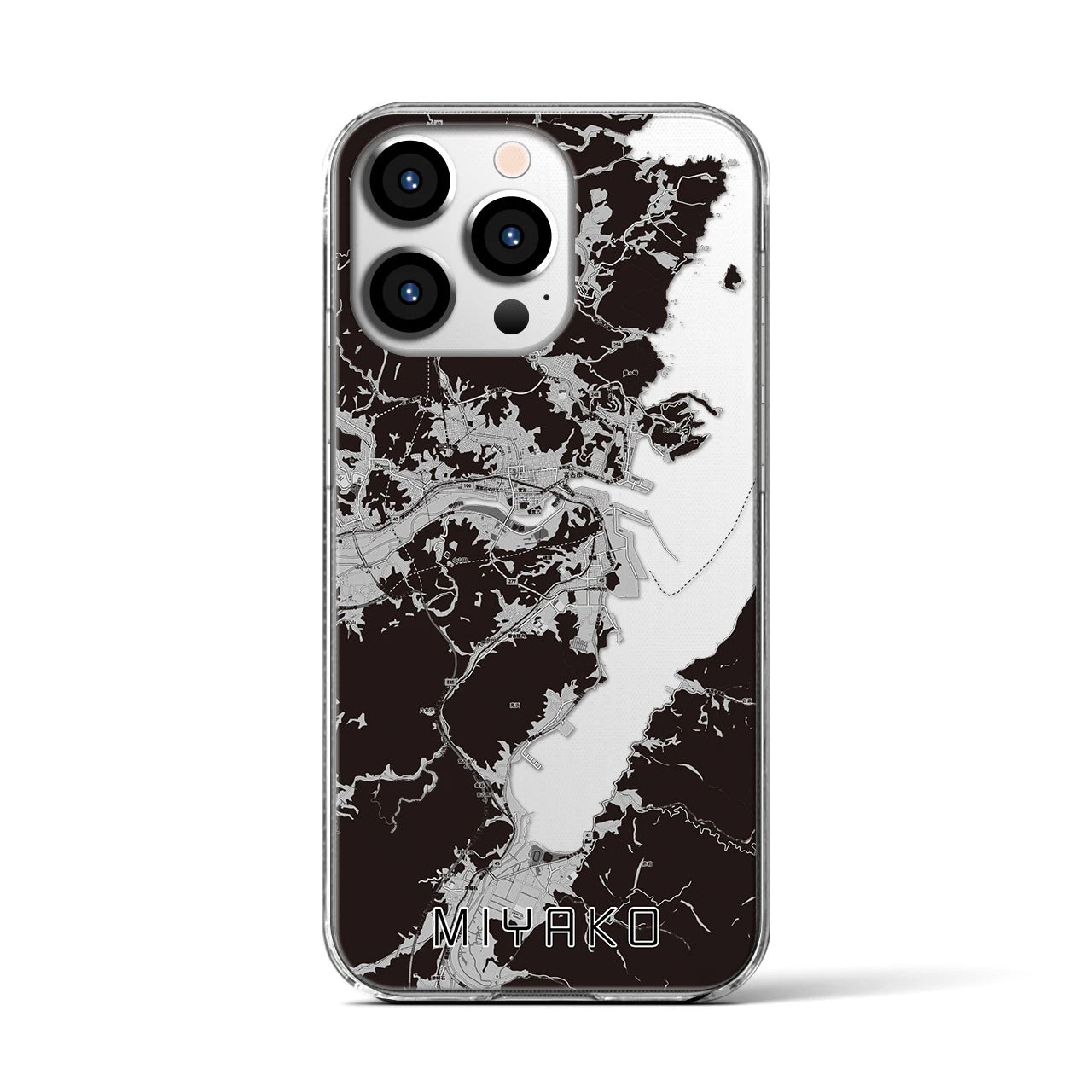 【宮古(岩手県)】地図柄iPhoneケース(クリアタイプ)