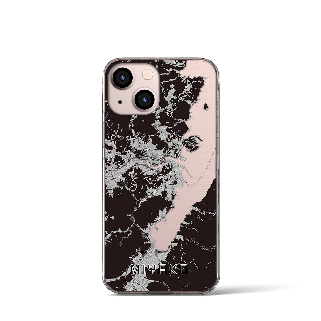 【宮古(岩手県)】地図柄iPhoneケース(クリアタイプ)