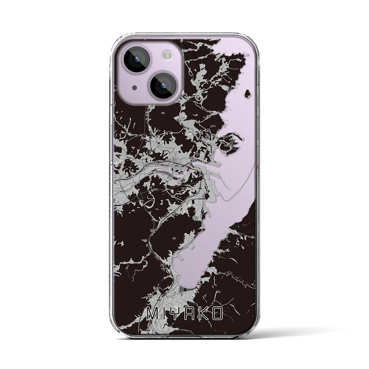 【宮古(岩手県)】地図柄iPhoneケース(クリアタイプ)