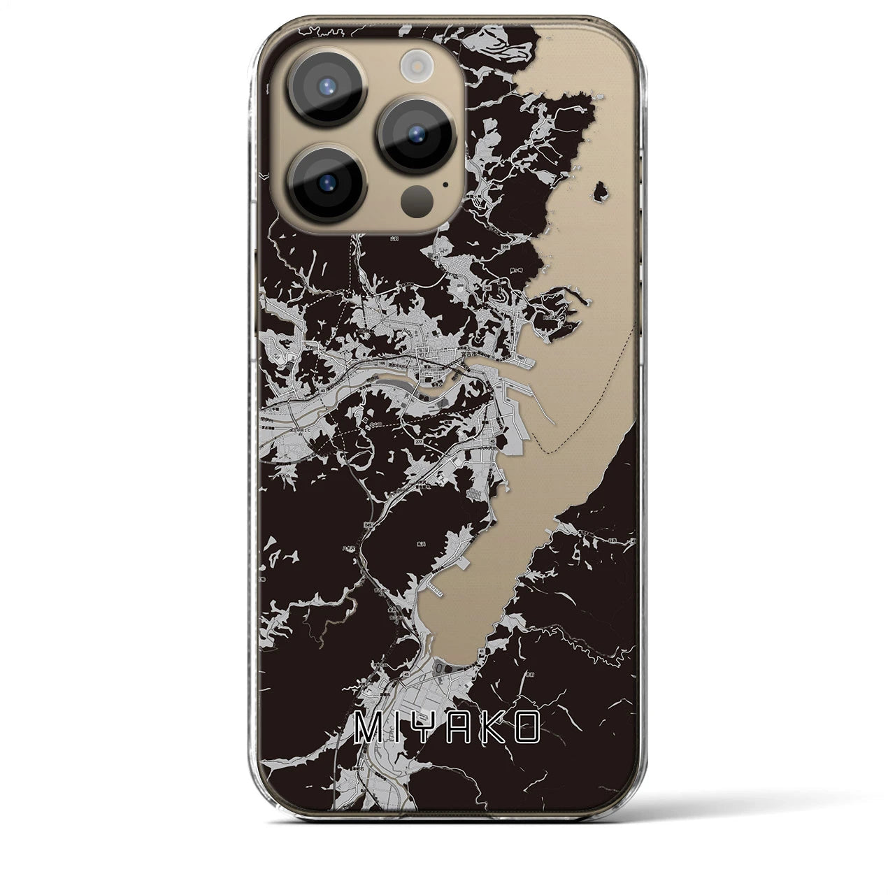 【宮古(岩手県)】地図柄iPhoneケース(クリアタイプ)