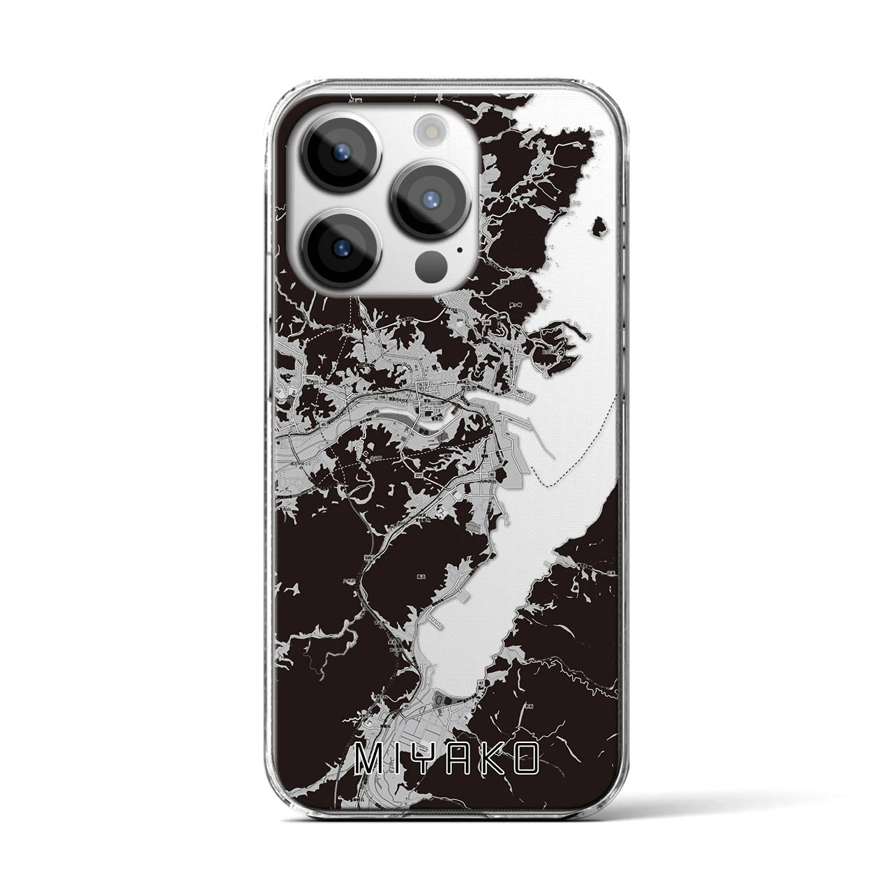 【宮古(岩手県)】地図柄iPhoneケース(クリアタイプ)