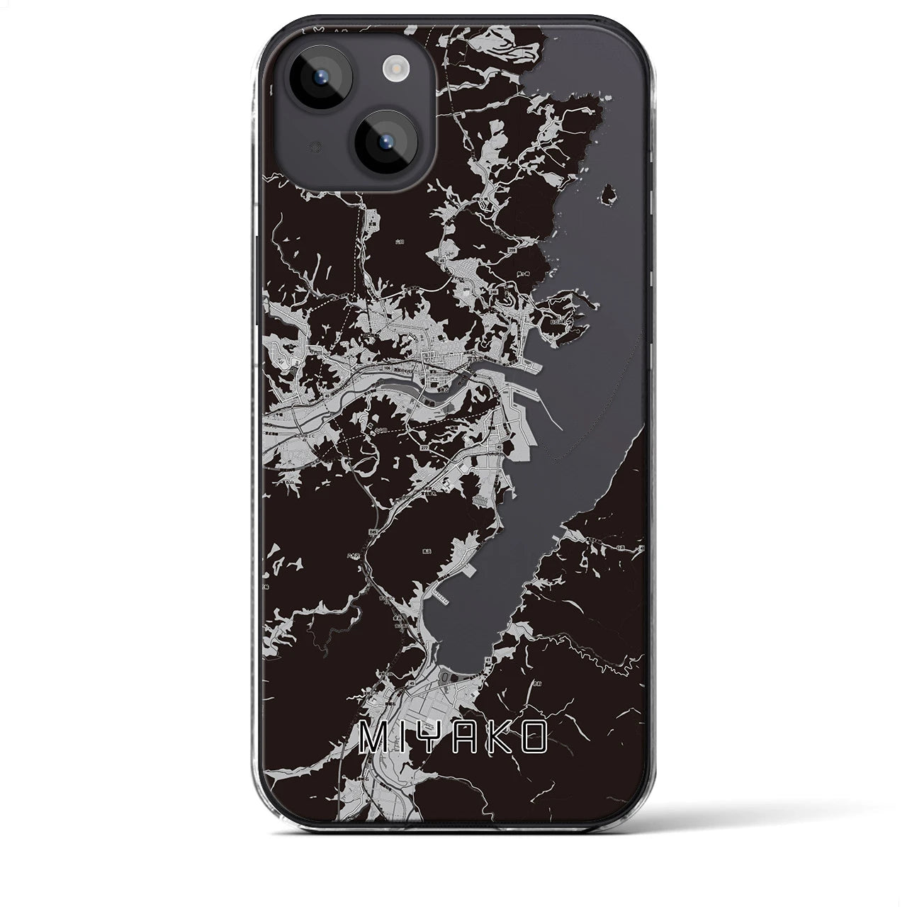 【宮古(岩手県)】地図柄iPhoneケース(クリアタイプ)