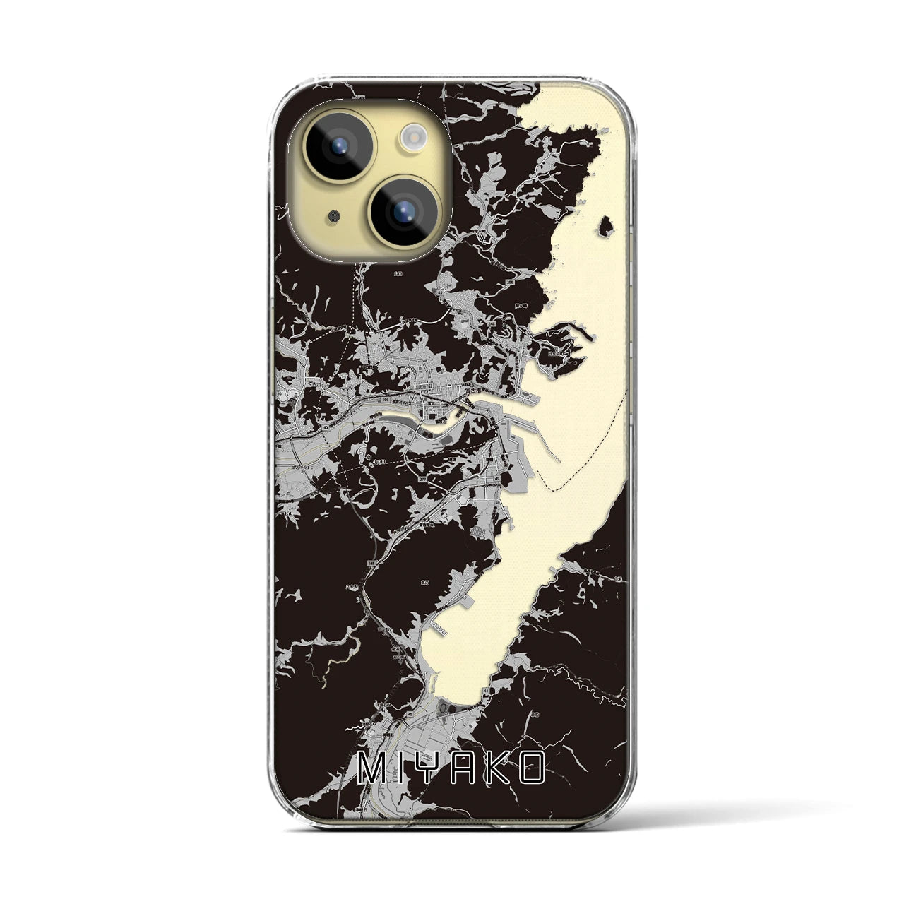 【宮古(岩手県)】地図柄iPhoneケース(クリアタイプ)