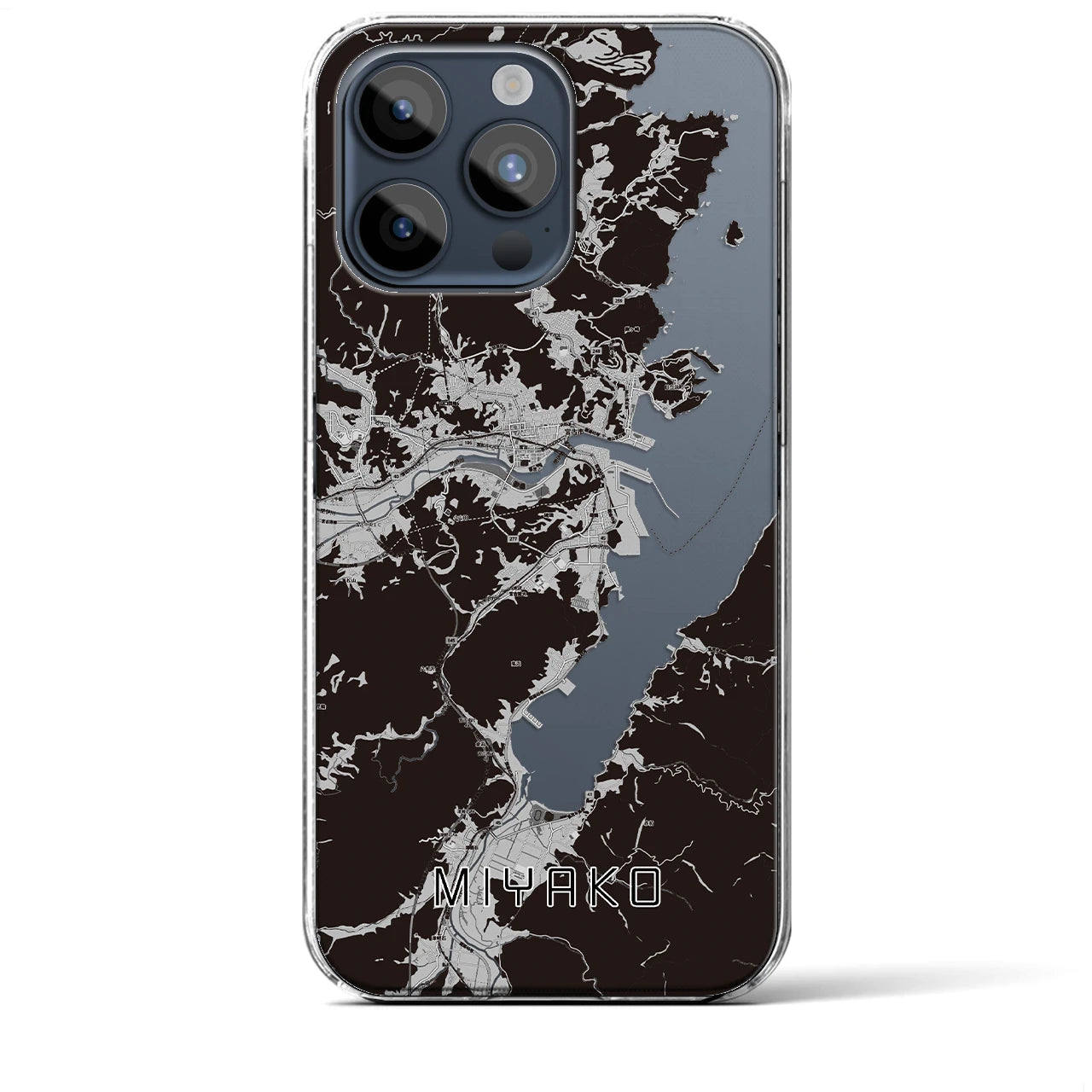 【宮古(岩手県)】地図柄iPhoneケース(クリアタイプ)