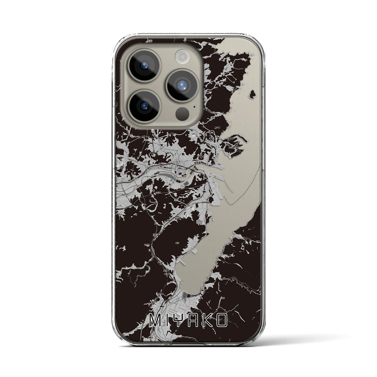 【宮古(岩手県)】地図柄iPhoneケース(クリアタイプ)