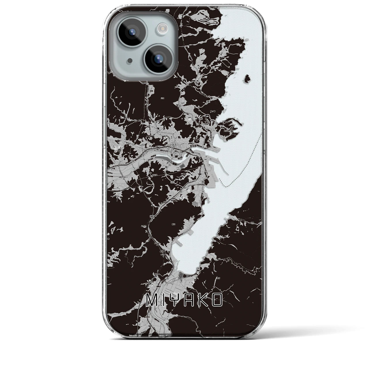 【宮古(岩手県)】地図柄iPhoneケース(クリアタイプ)