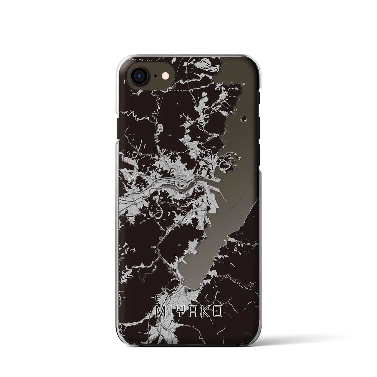 【宮古(岩手県)】地図柄iPhoneケース(クリアタイプ)