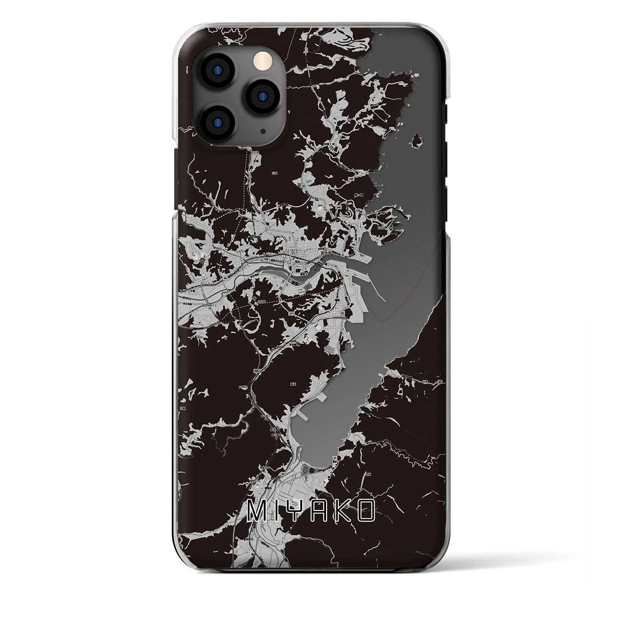 【宮古(岩手県)】地図柄iPhoneケース(クリアタイプ)