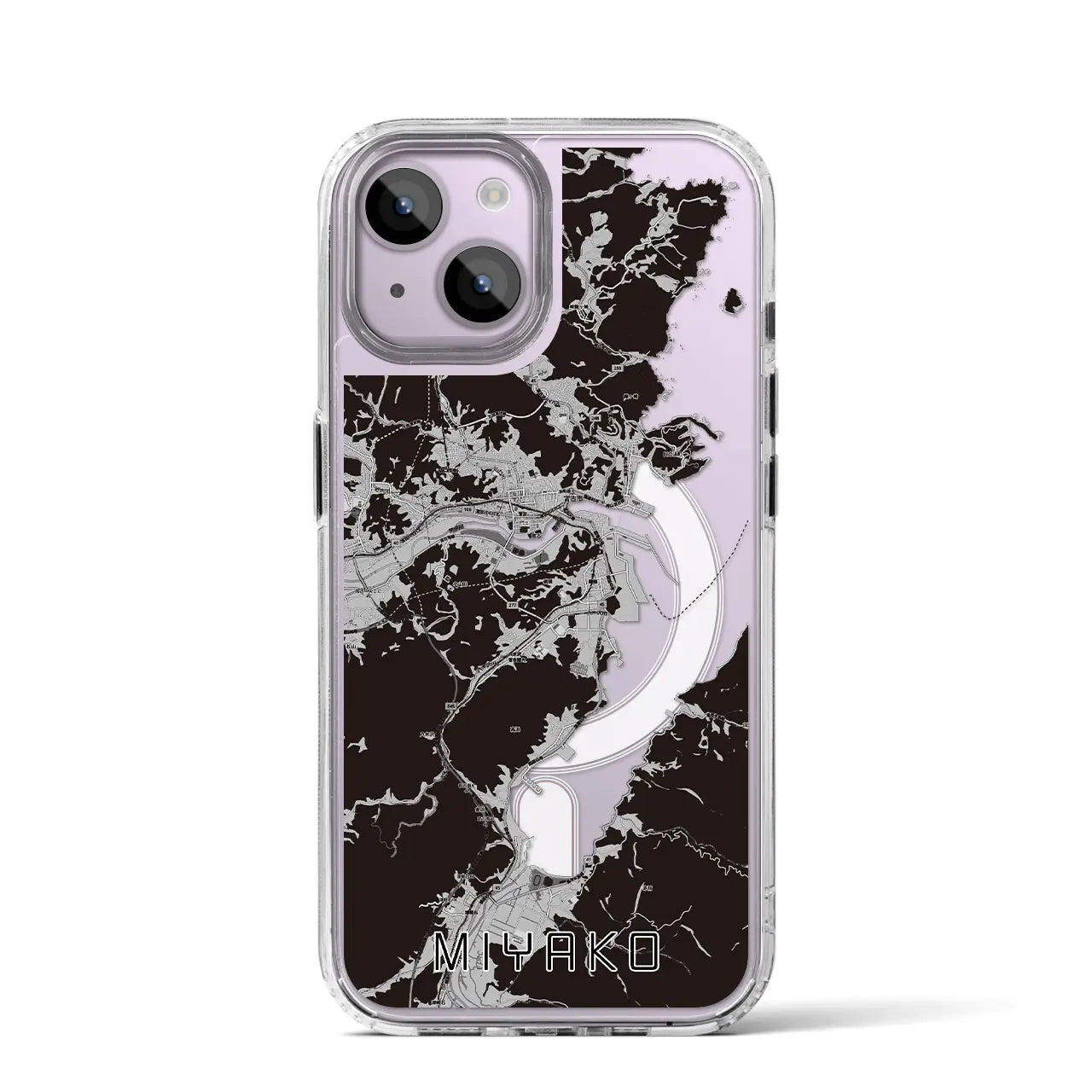 【宮古(岩手県)】地図柄iPhoneケース(MagSafeタイプ)