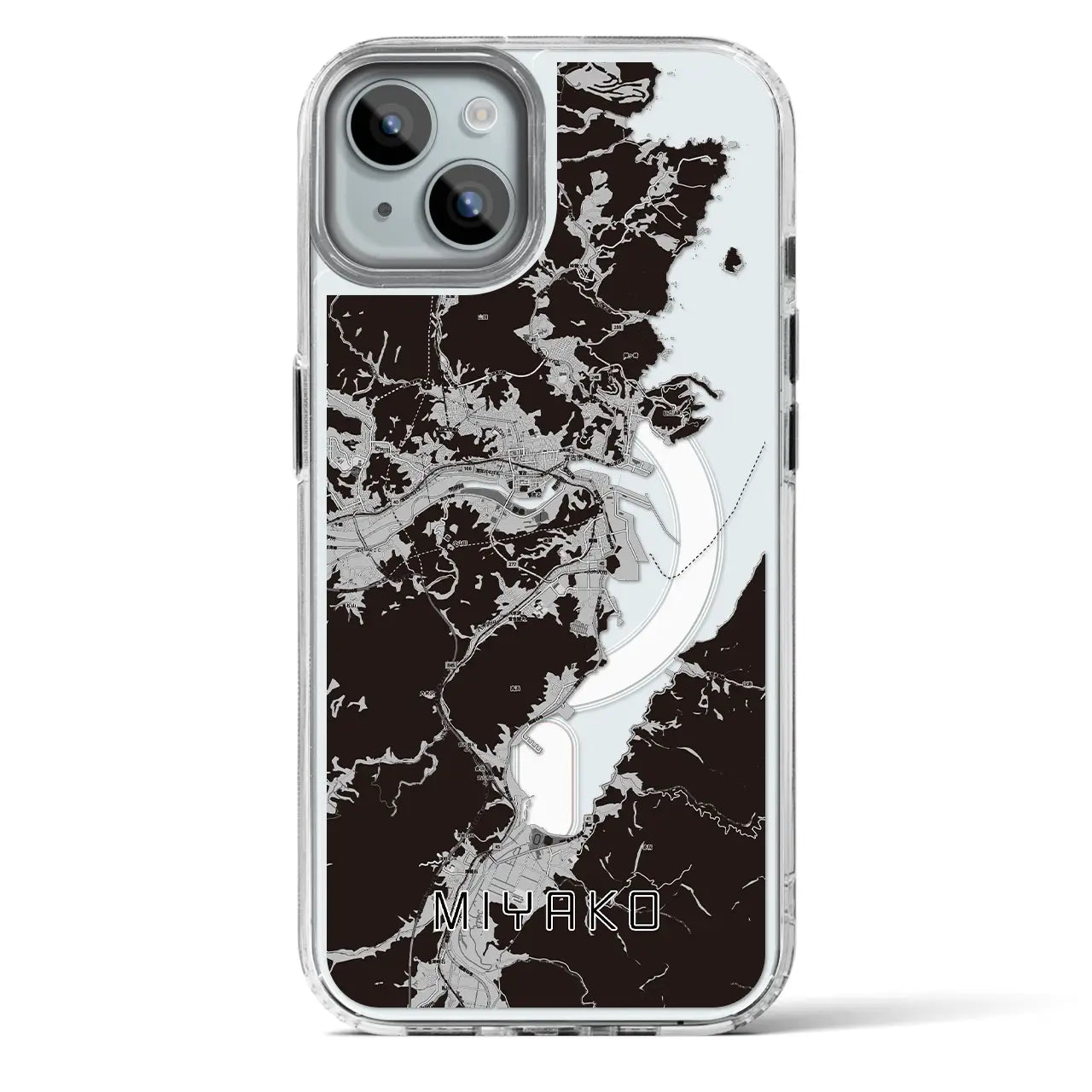 【宮古(岩手県)】地図柄iPhoneケース(MagSafeタイプ)