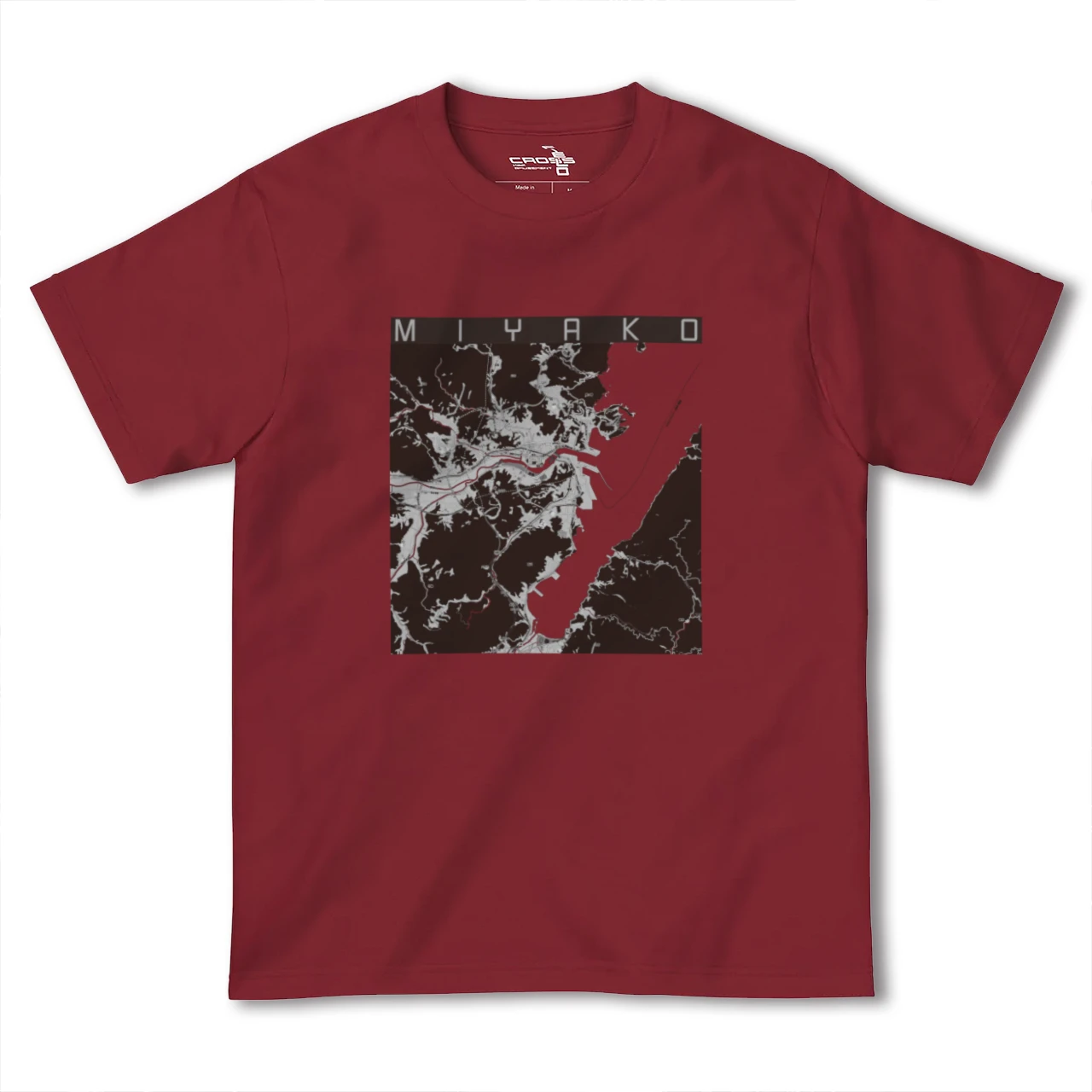 【宮古(岩手県)】地図柄ヘビーウェイトTシャツ
