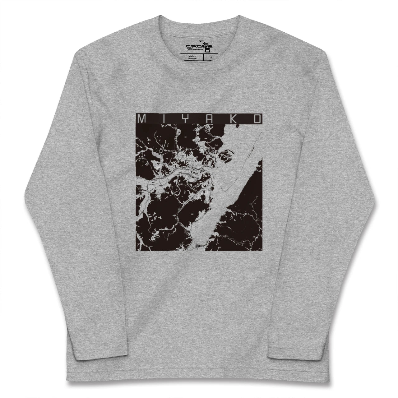 【宮古(岩手県)】地図柄ロングスリーブTシャツ