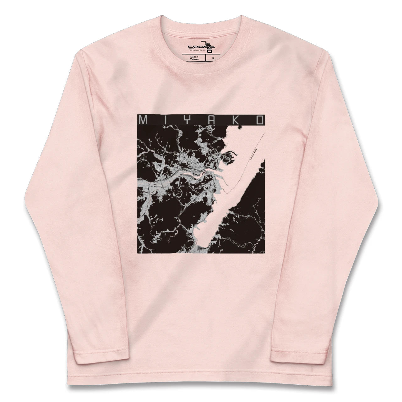 【宮古(岩手県)】地図柄ロングスリーブTシャツ