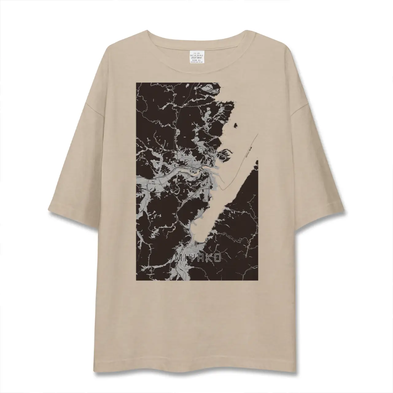 【宮古(岩手県)】地図柄ビッグシルエットTシャツ