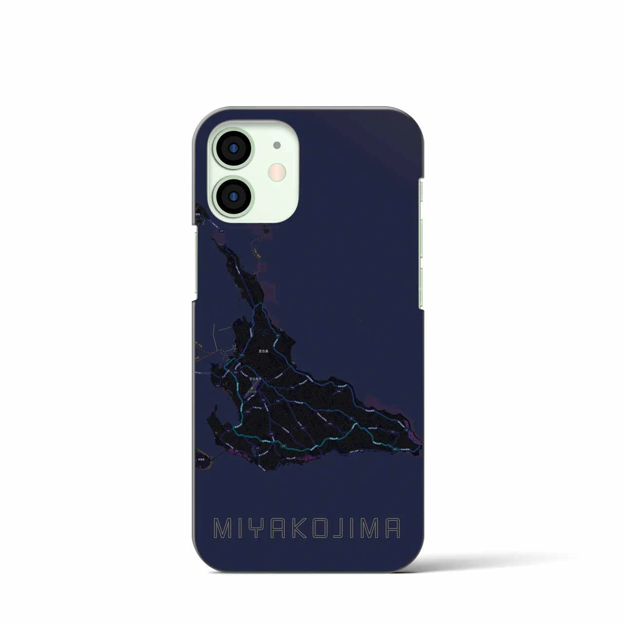 【宮古島(沖縄県)】地図柄iPhoneケース(バックカバータイプ)