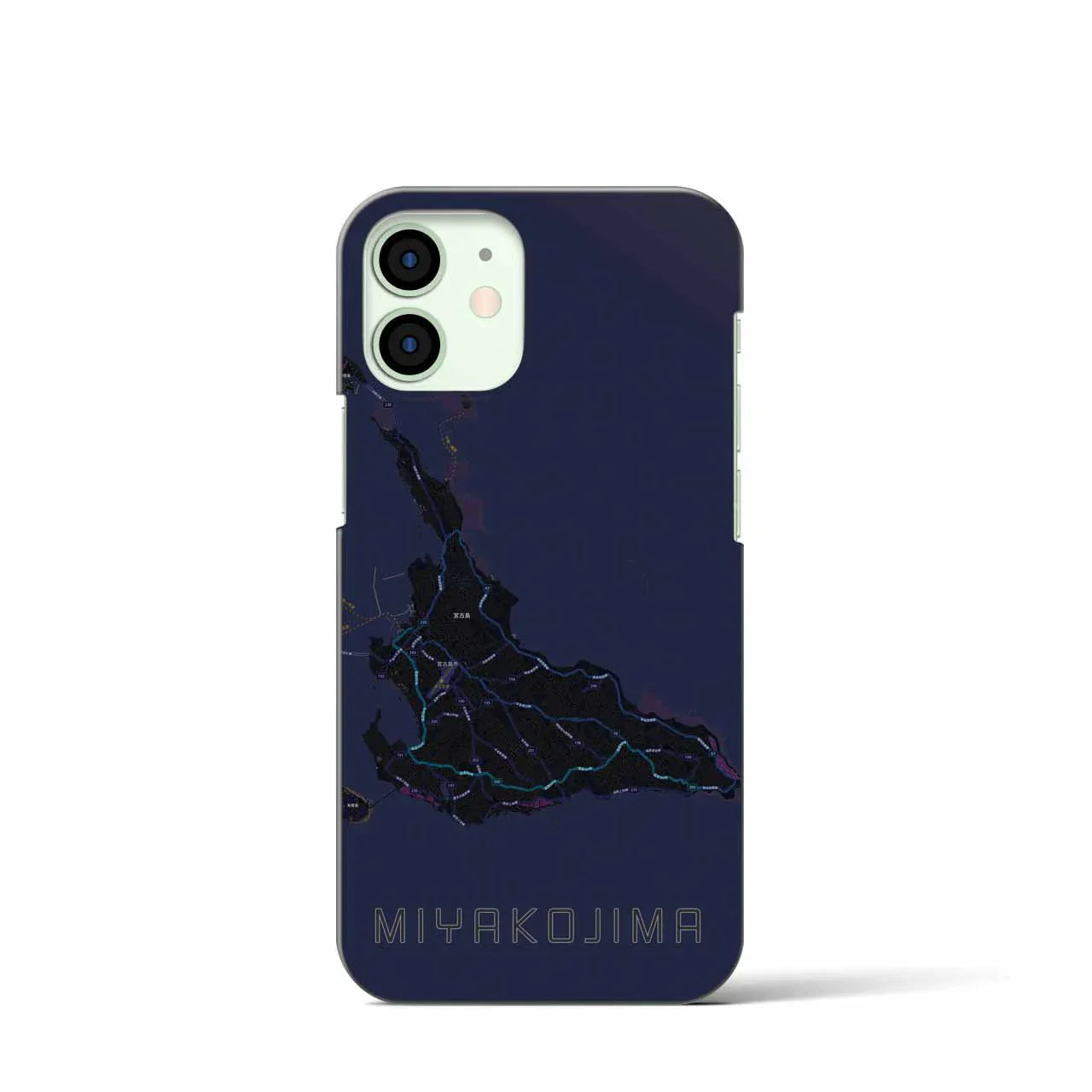 【宮古島(沖縄県)】地図柄iPhoneケース(バックカバータイプ)