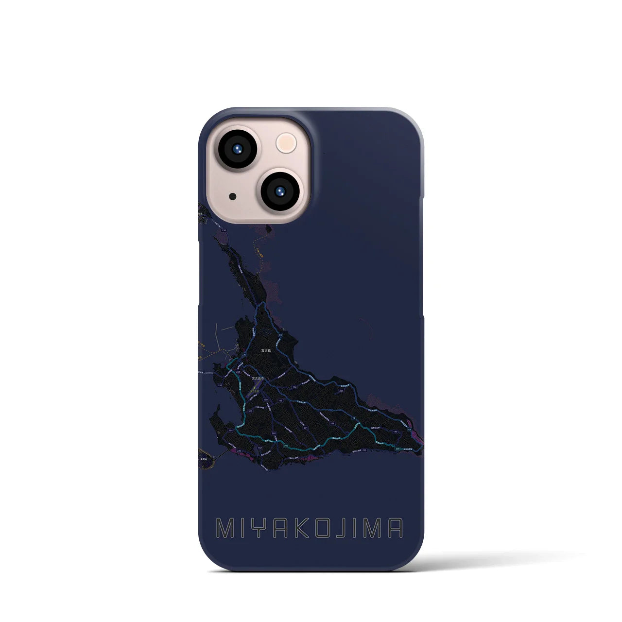 【宮古島(沖縄県)】地図柄iPhoneケース(バックカバータイプ)