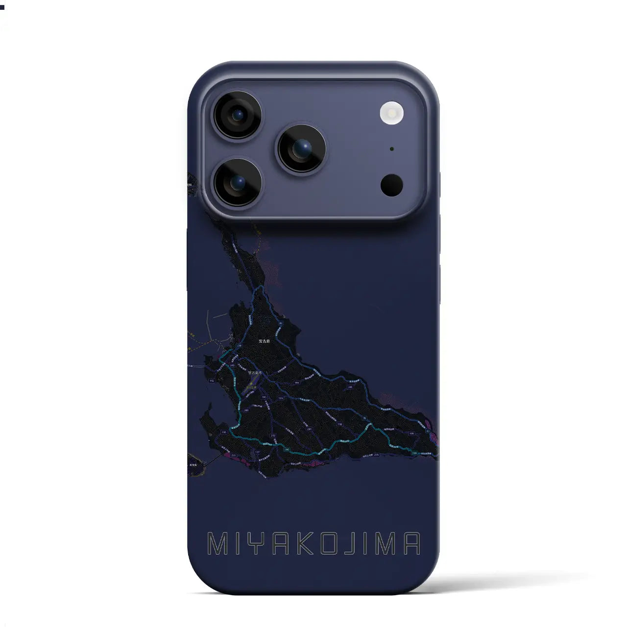 【宮古島(沖縄県)】地図柄iPhoneケース(バックカバータイプ)