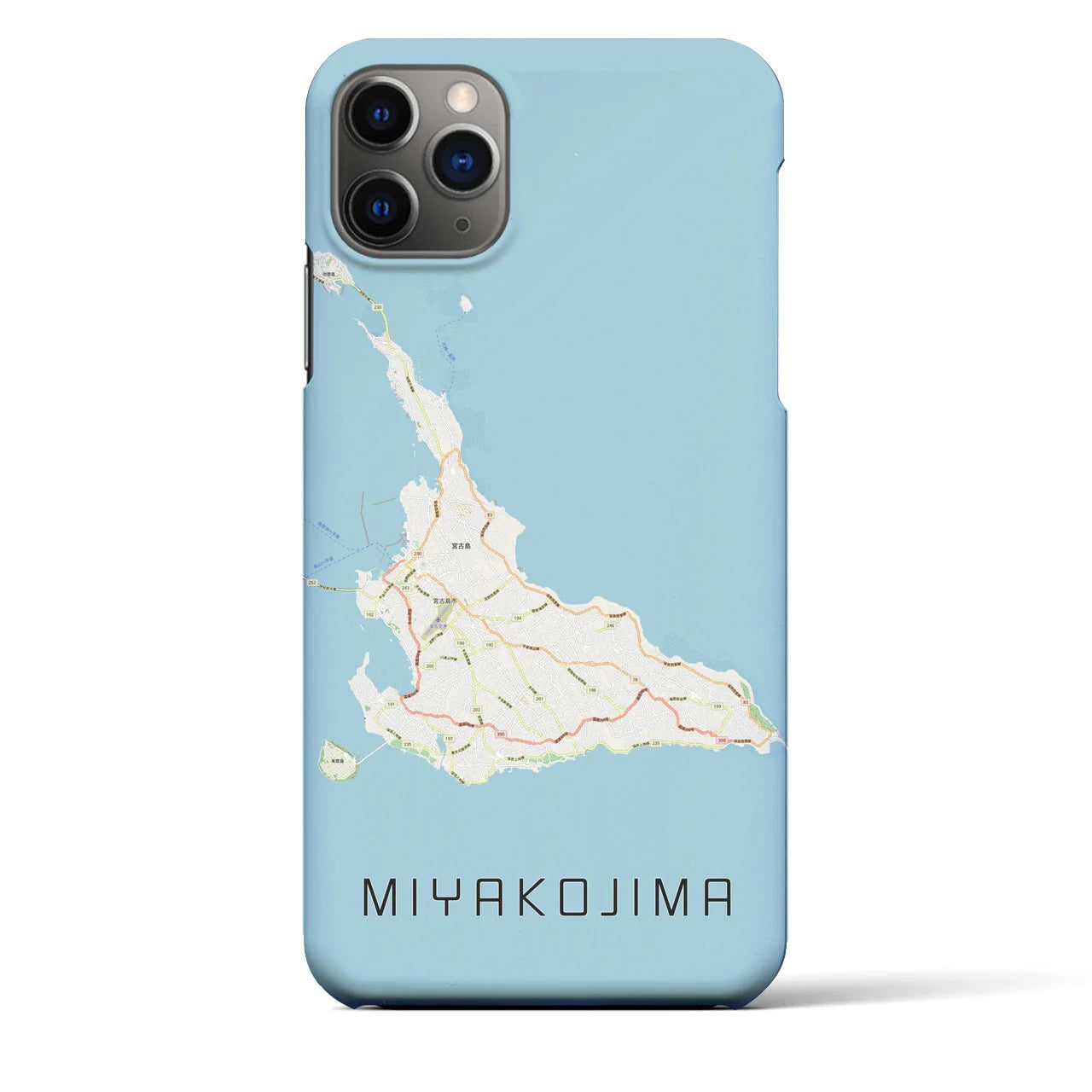【宮古島(沖縄県)】地図柄iPhoneケース(バックカバータイプ)