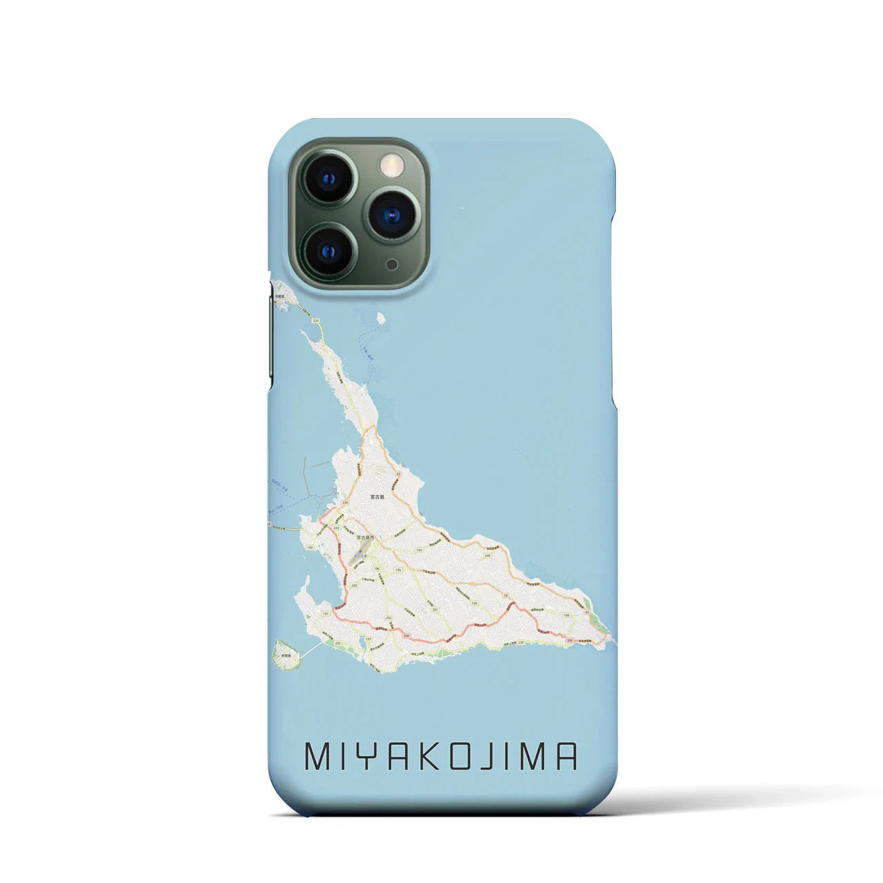 【宮古島(沖縄県)】地図柄iPhoneケース(バックカバータイプ)