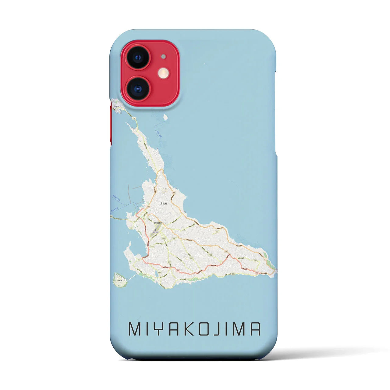 【宮古島(沖縄県)】地図柄iPhoneケース(バックカバータイプ)