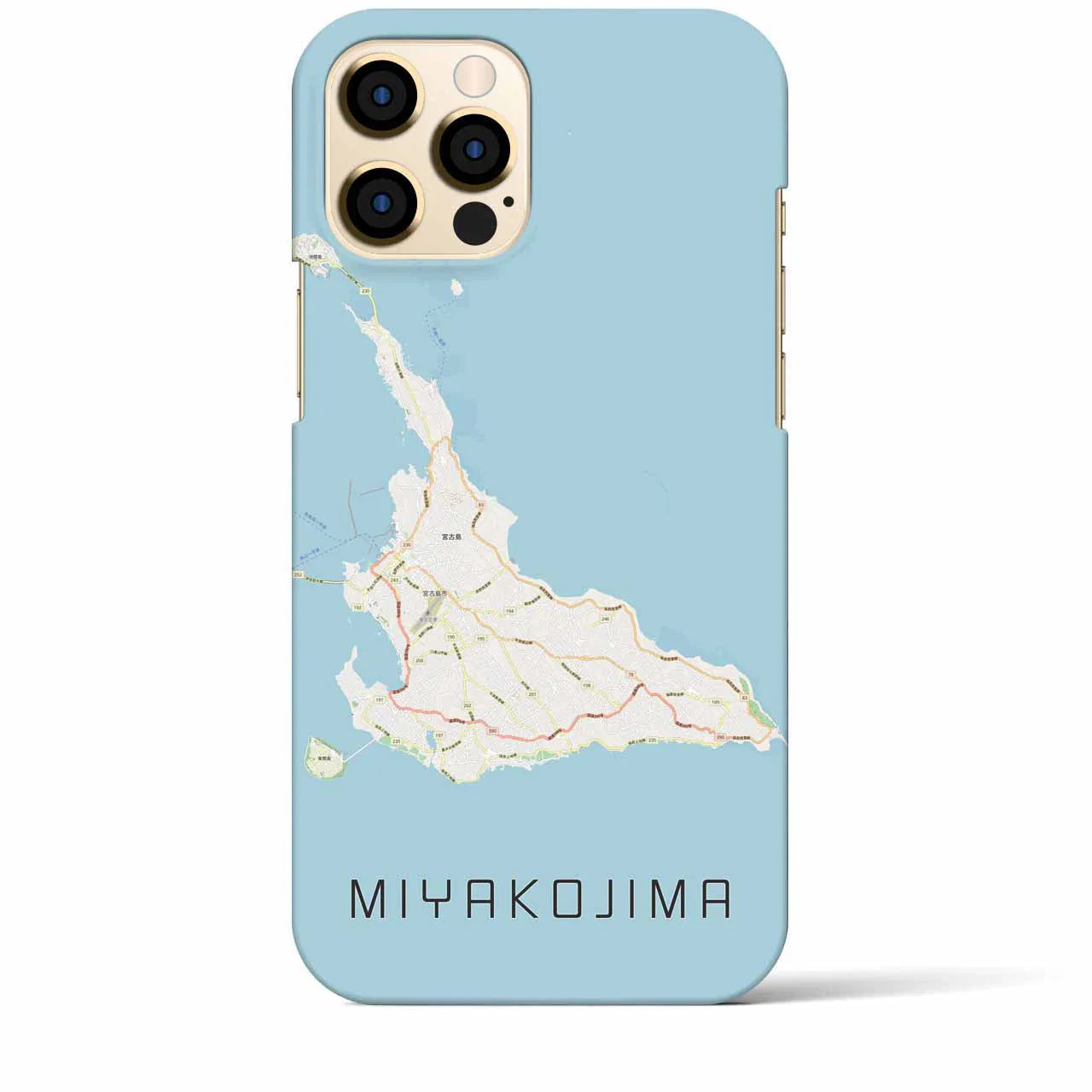 【宮古島(沖縄県)】地図柄iPhoneケース(バックカバータイプ)