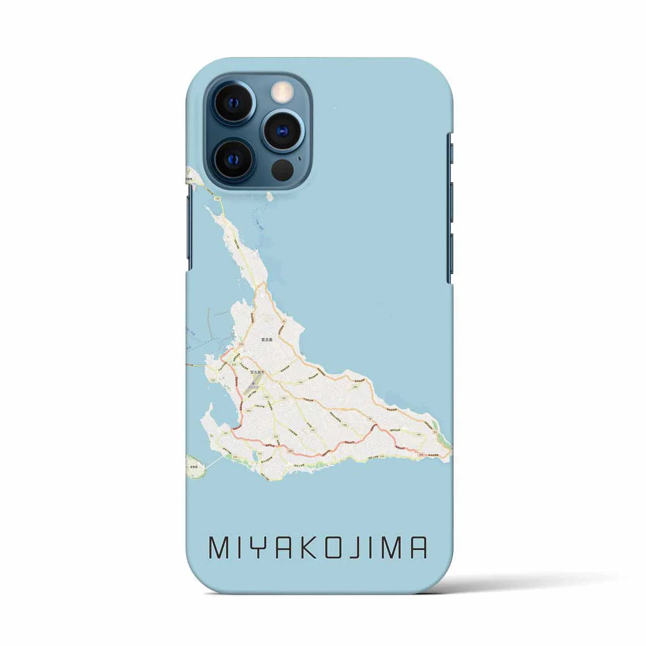 【宮古島(沖縄県)】地図柄iPhoneケース(バックカバータイプ)