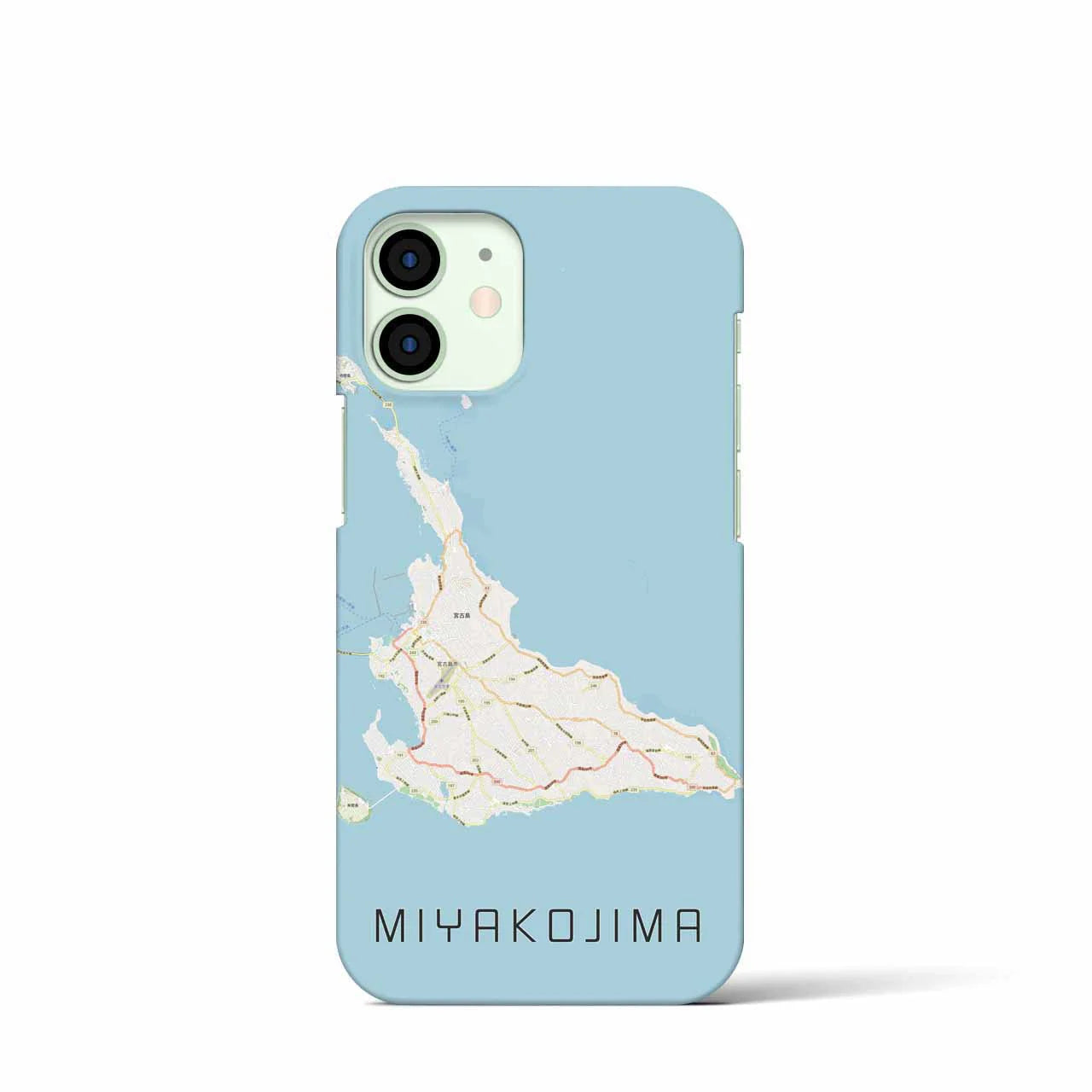 【宮古島(沖縄県)】地図柄iPhoneケース(バックカバータイプ)