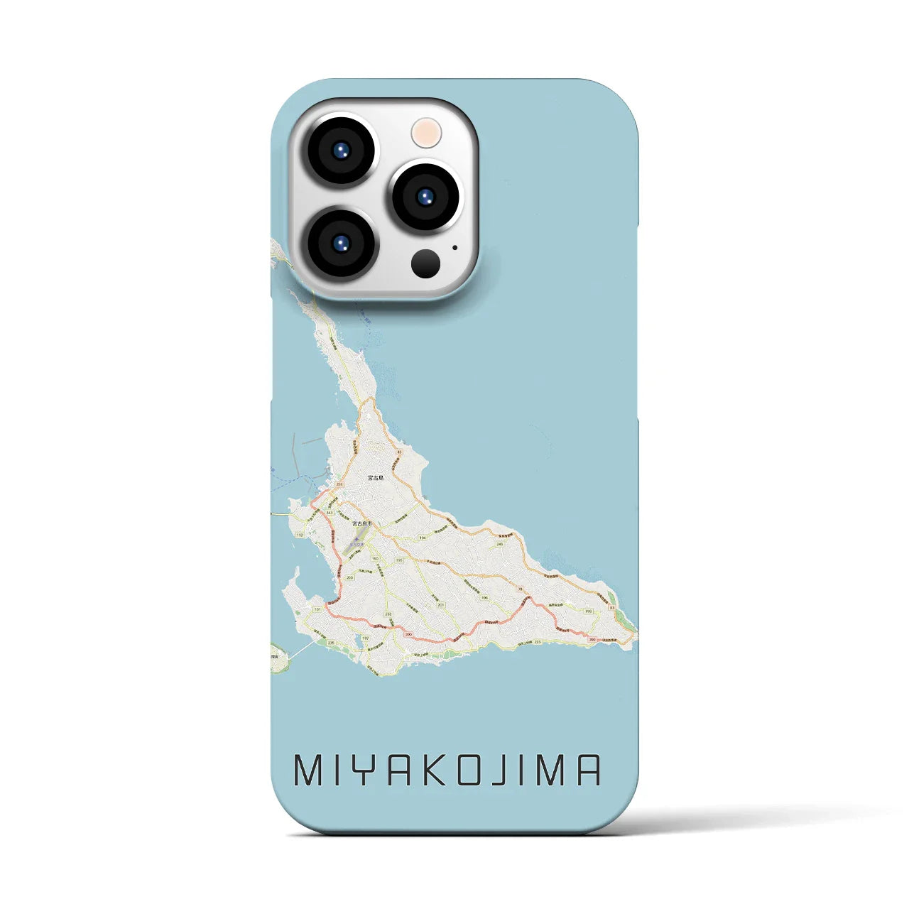 【宮古島(沖縄県)】地図柄iPhoneケース(バックカバータイプ)